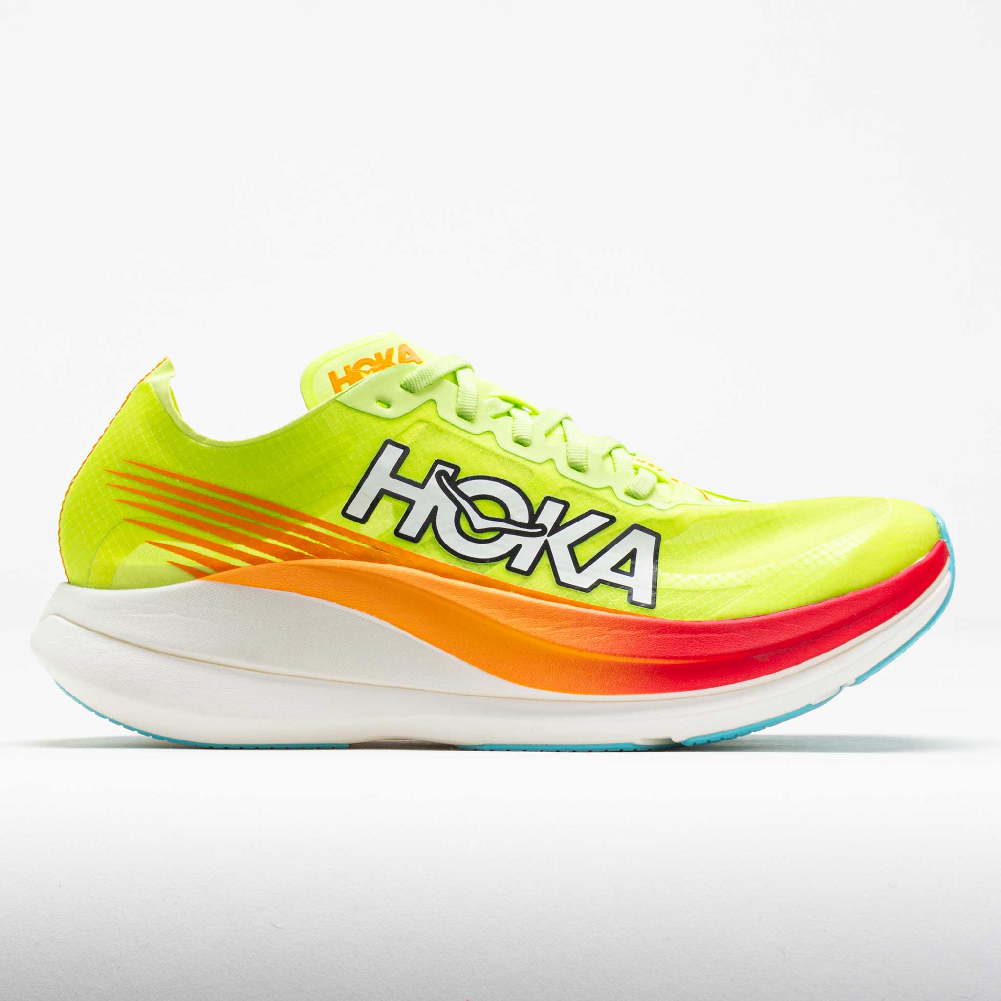 041437_3 HOKA Rocket X 2 Unisex Lettuce/Solar Flare - Image 1