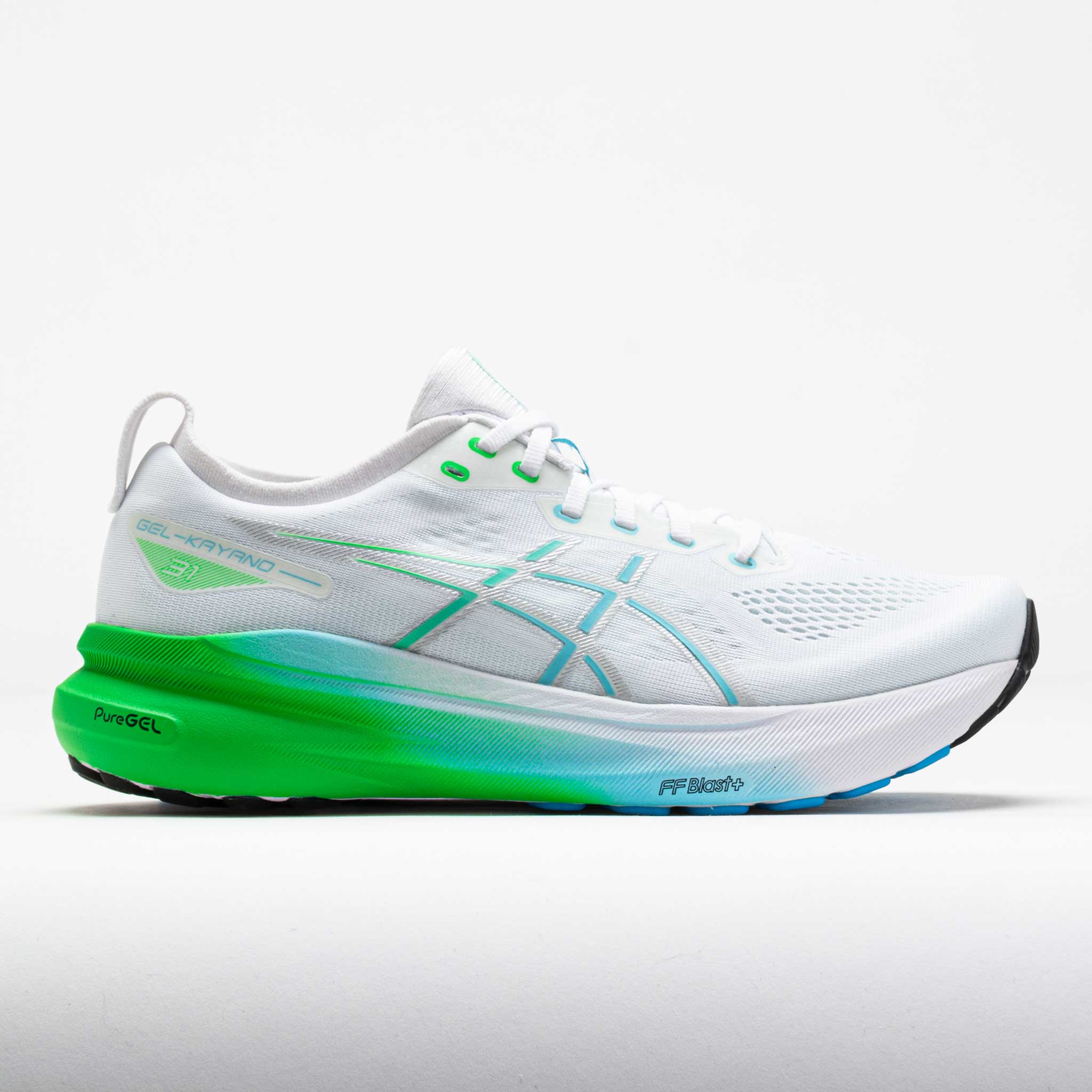 041468_3 ASICS GEL-Kayano 31 Mens White/Bright Cyan - Image 1