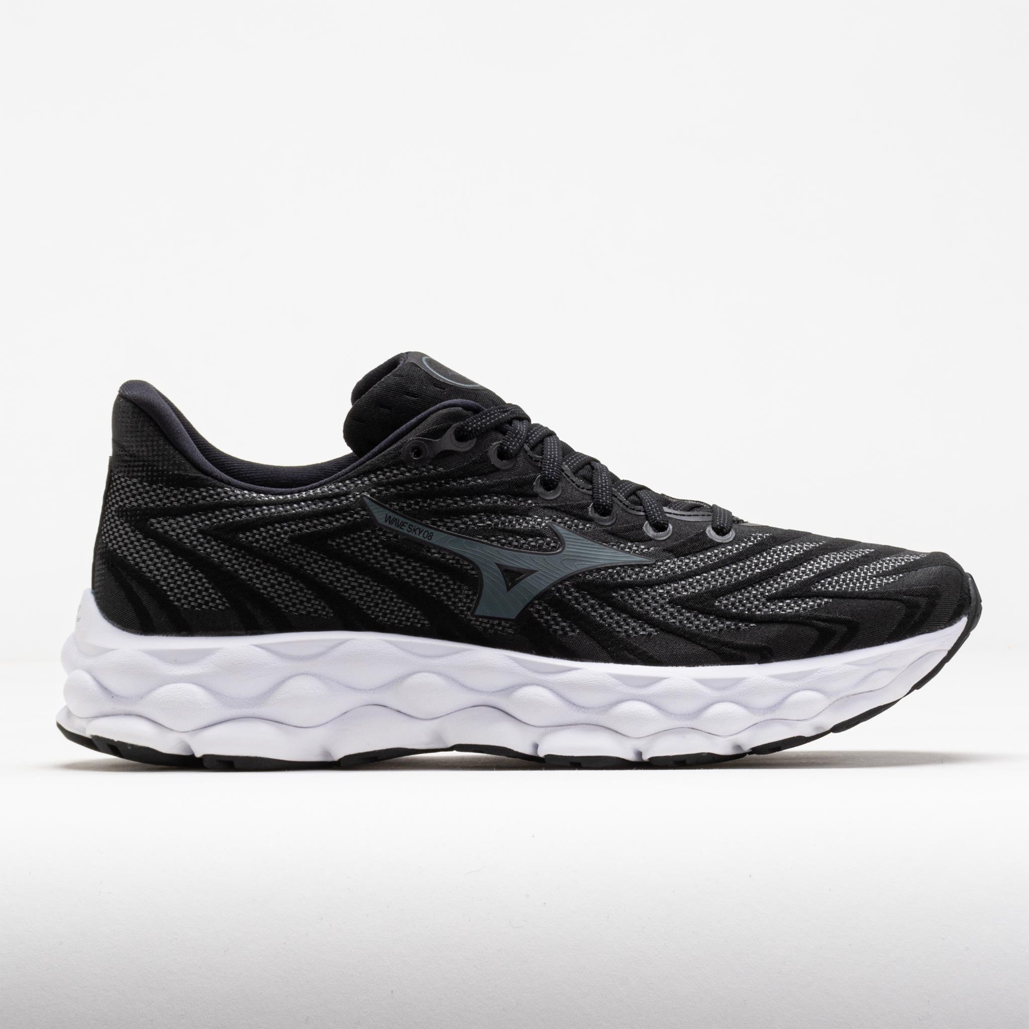 041647_3 Mizuno Wave Sky 8 Mens Black/Metallic Grey - Image 1