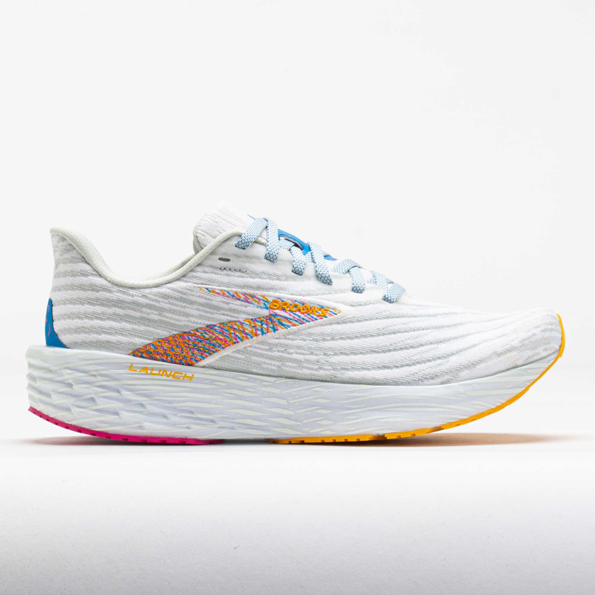 042139_3 Brooks Launch 11 Mens White/Murmur/Blithe - Image 1