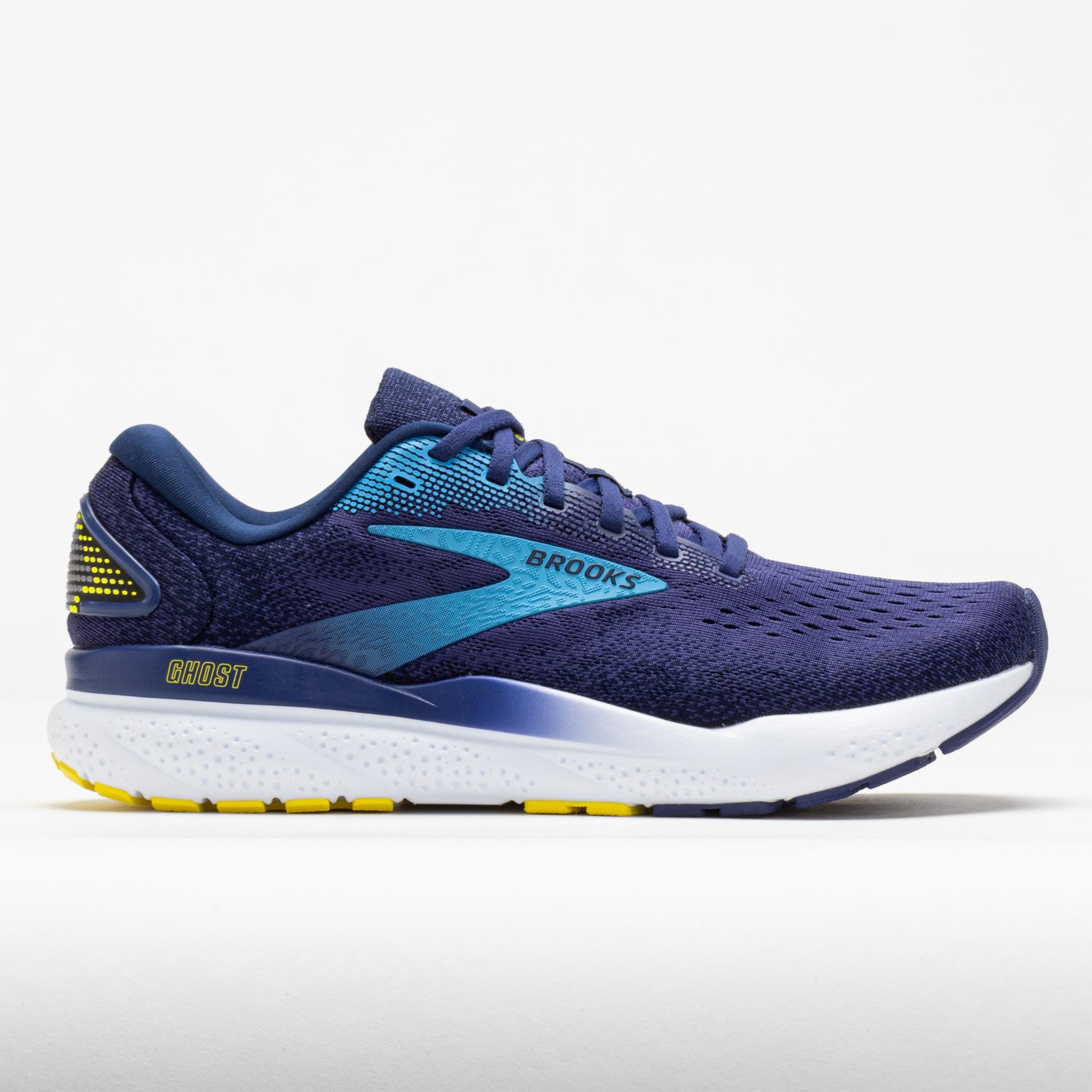 042454_3 Brooks Ghost 16 Mens Blue/Bonnie Blue/Yellow - Image 1