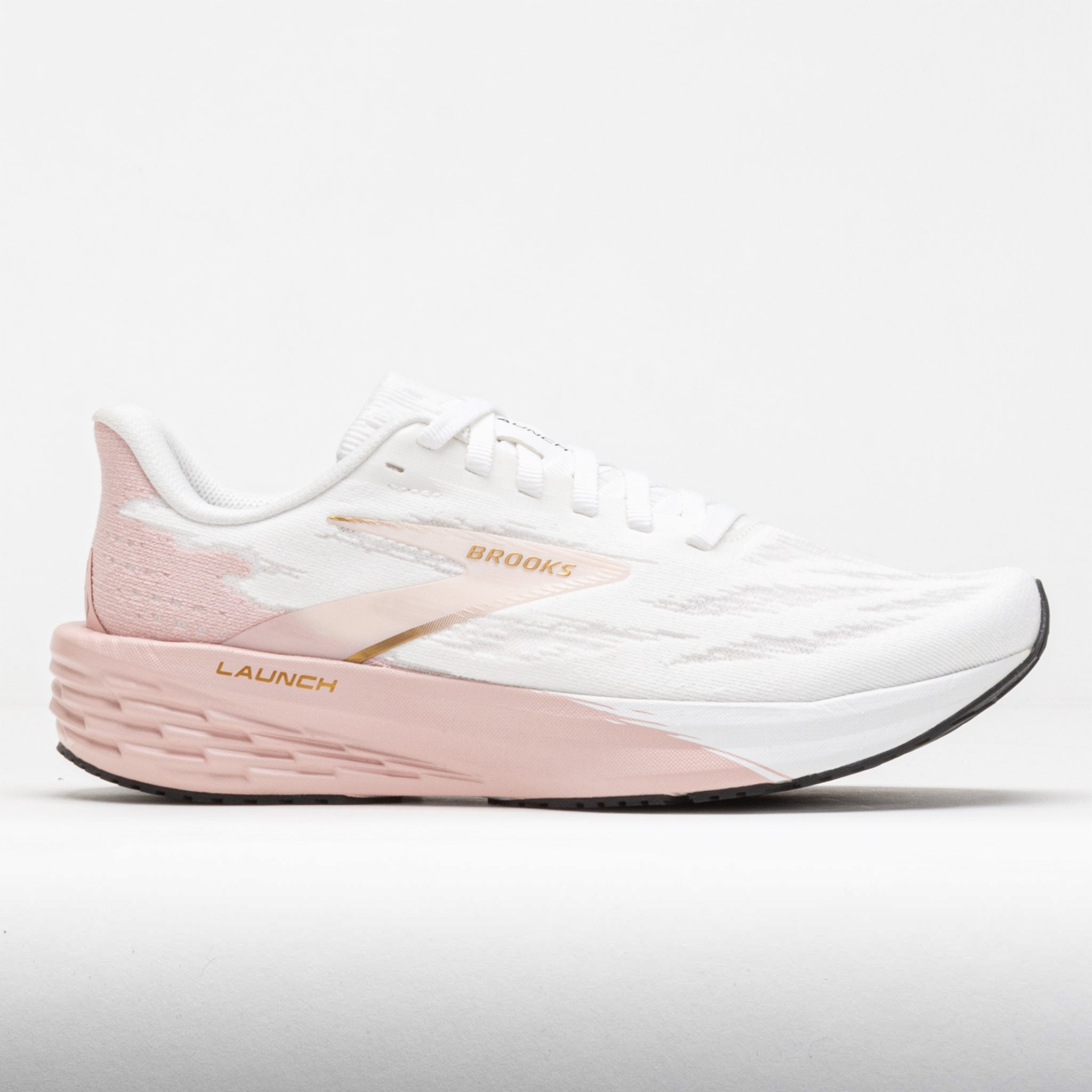 042499_3 Brooks Launch 11 Womens White/Gold/Pink - Image 1