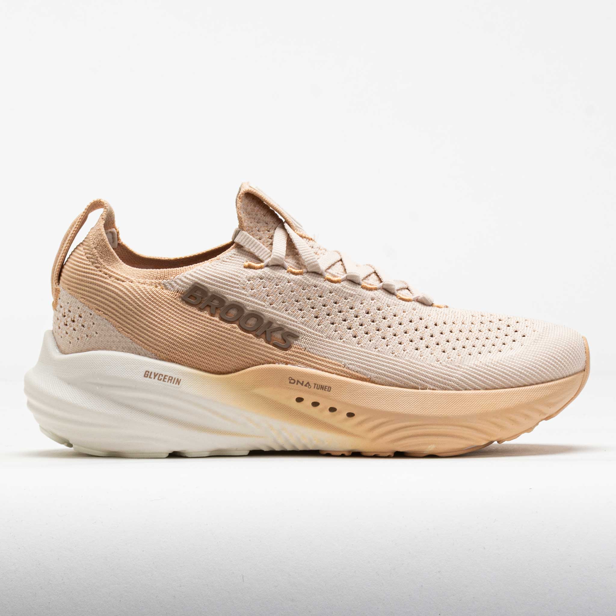 042520_3 Brooks Glycerinstealthfit 22 Womens Almond Peach/Almond/Portabella - Image 1