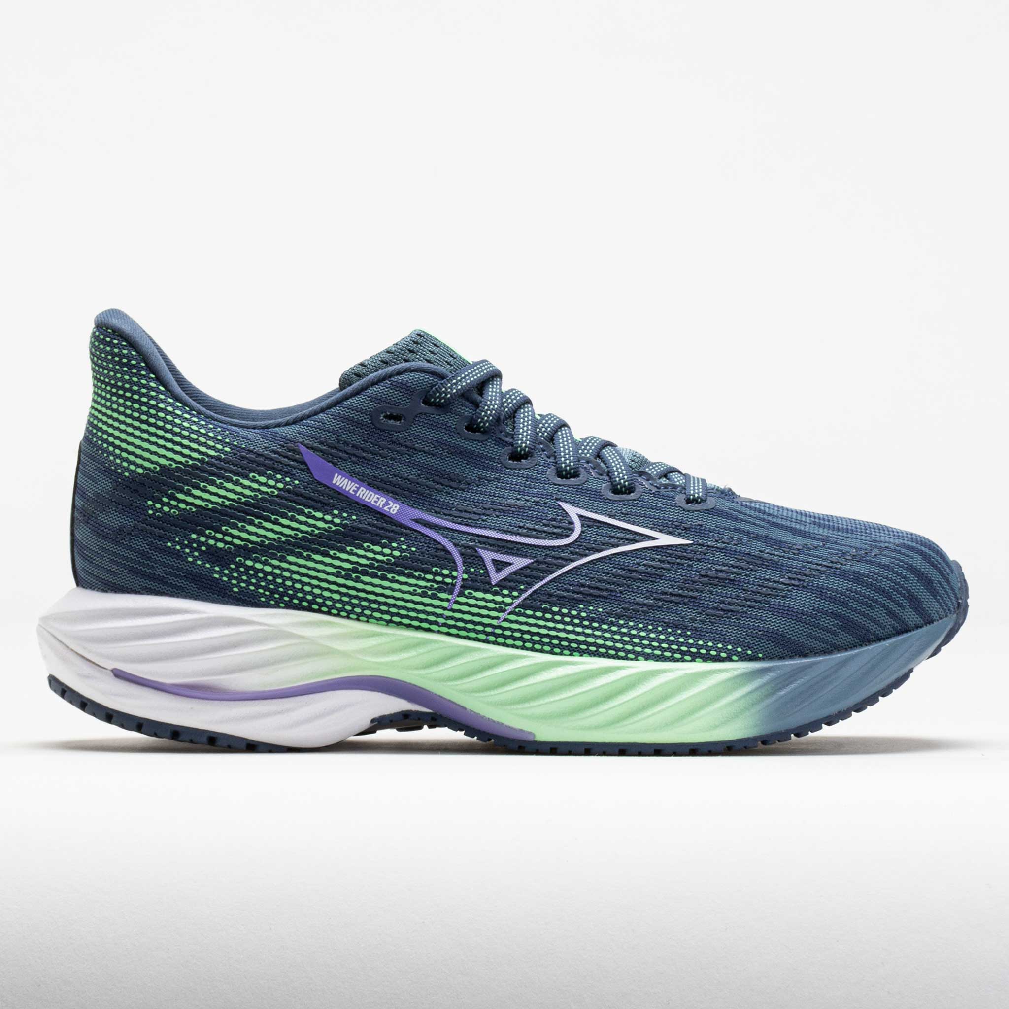 042751_3 Mizuno Wave Rider 28 Womens Citadel/White - Image 1