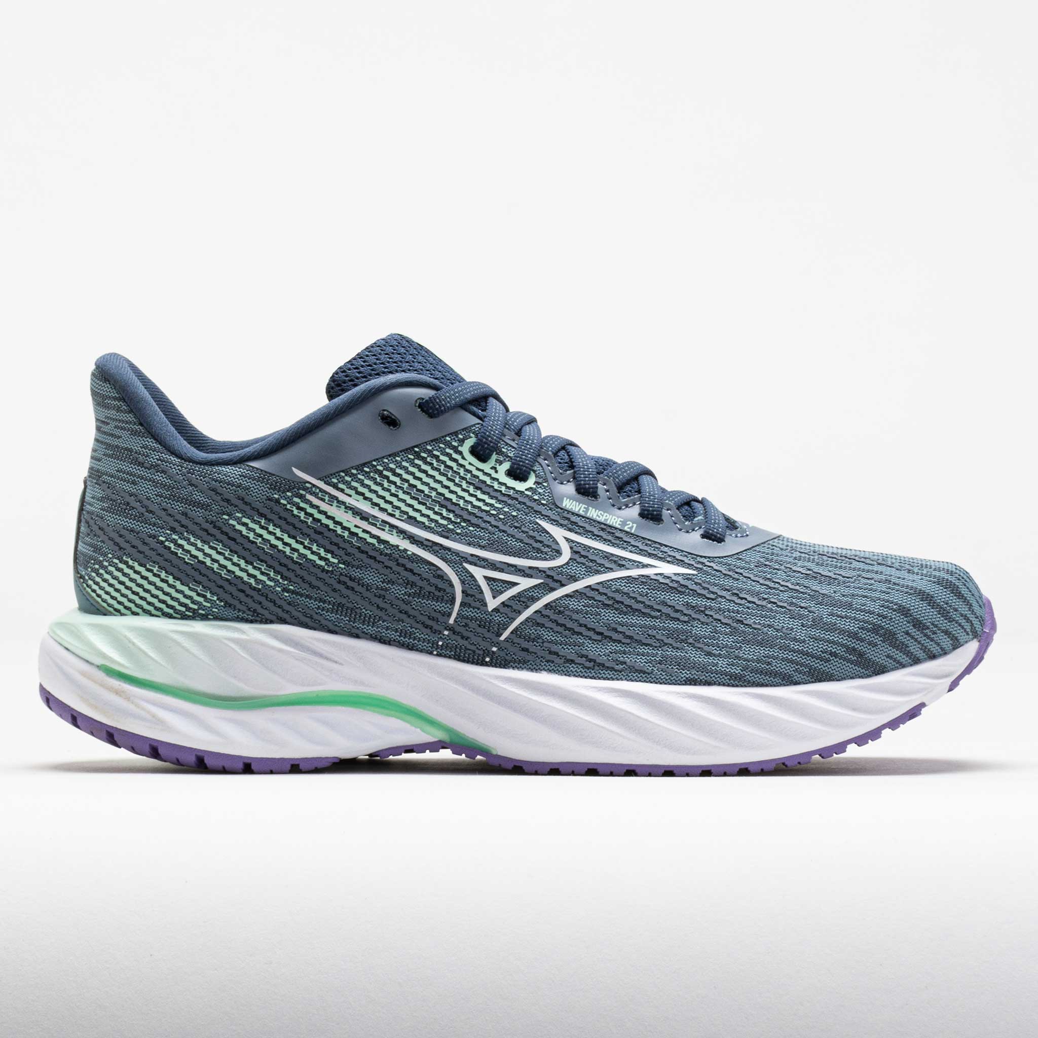 042760_3 Mizuno Wave Inspire 21 Womens Tradewinds/White - Image 1