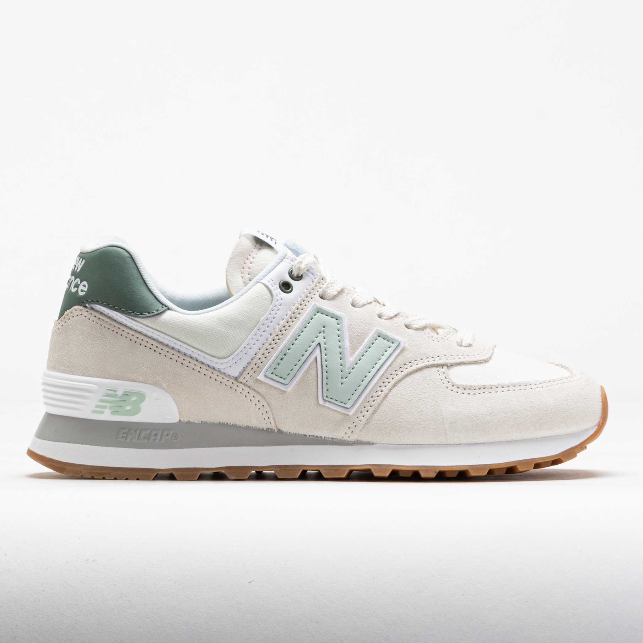 043485_3 New Balance 574 Womens Sea Salt/New Spruce - Image 1