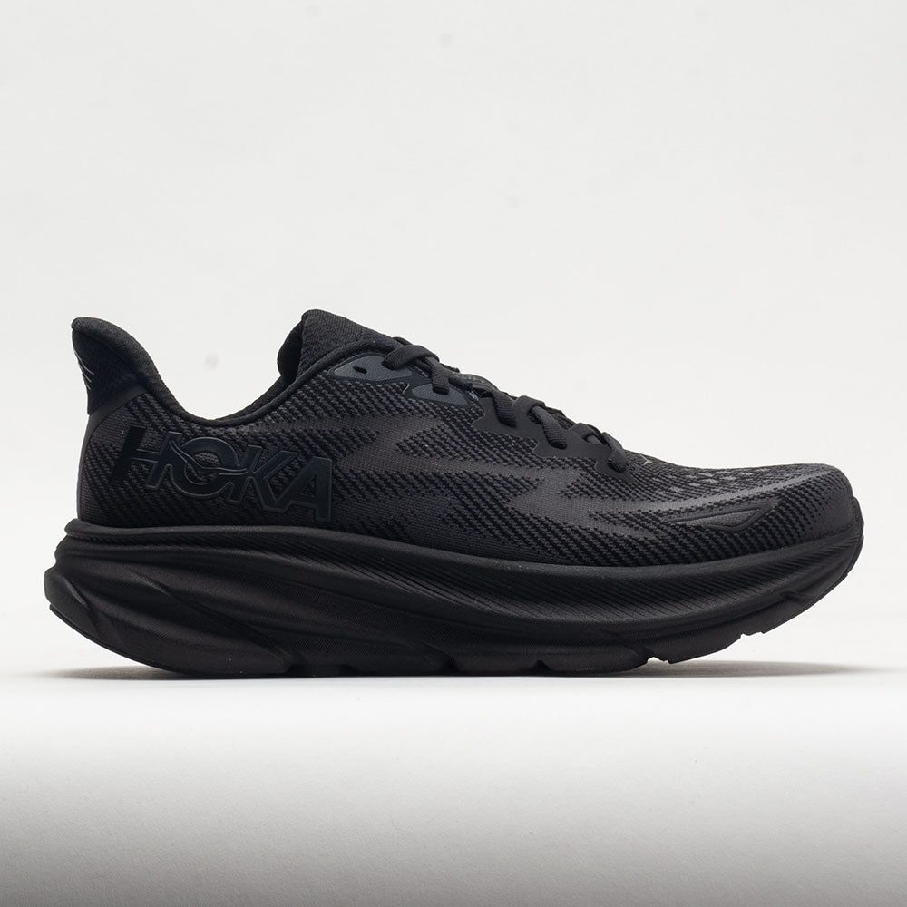 049214_3 HOKA Clifton 9 Mens Black/Black - Image 1