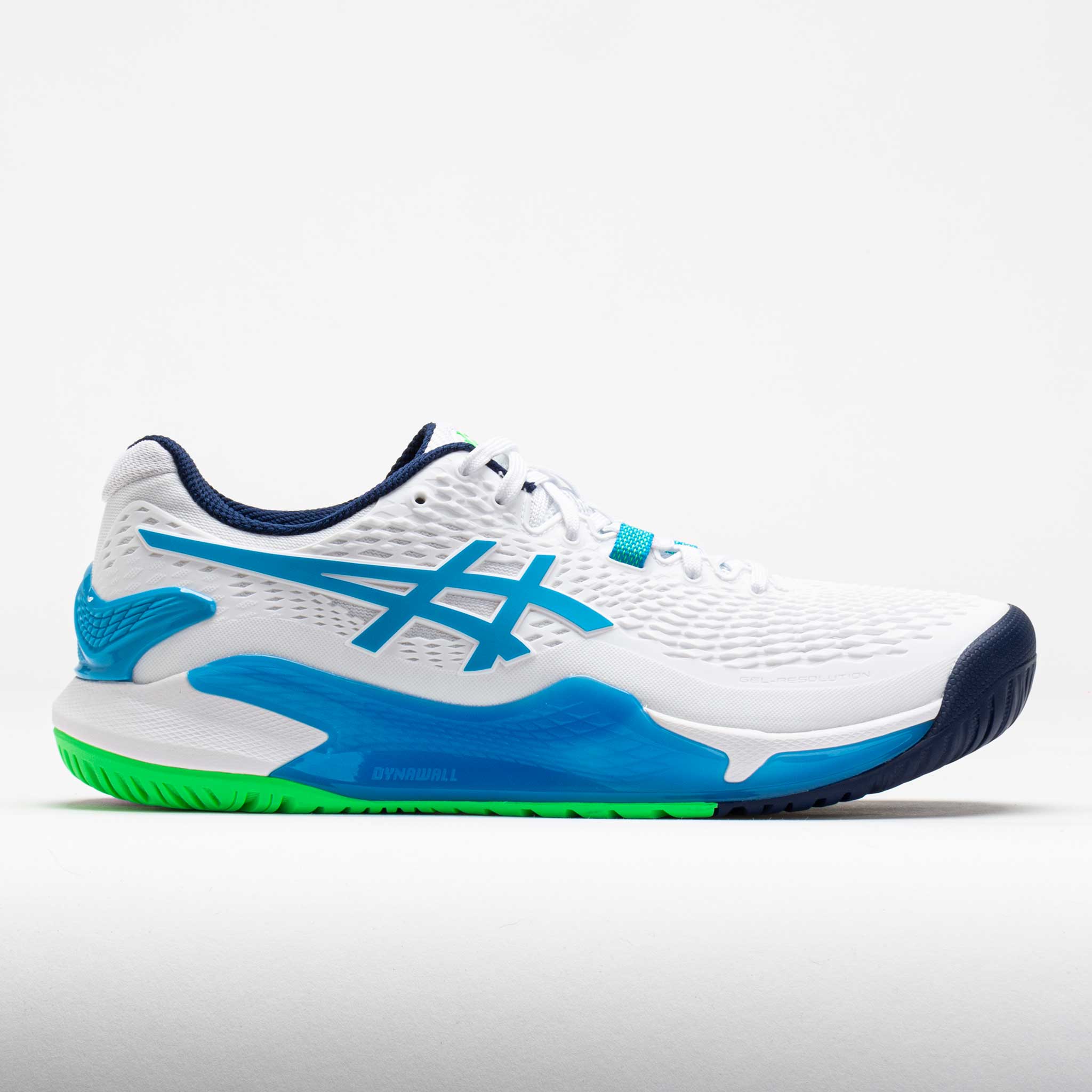 117913_3 ASICS GEL-Resolution 9 Mens White/Digital Aqua - Image 1
