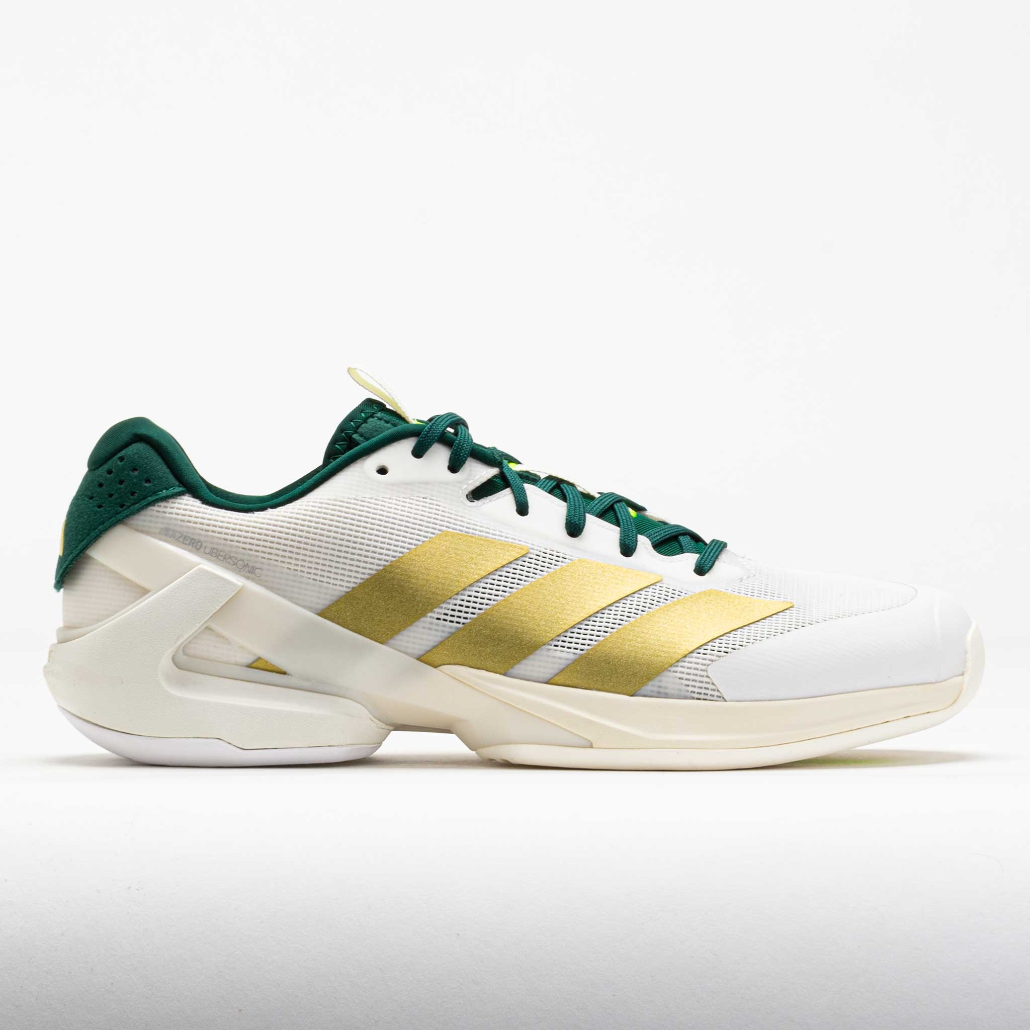 118180_3 adidas Adizero Ubersonic 5 Mens Core White/Gold/Collegiate Green - Image 1