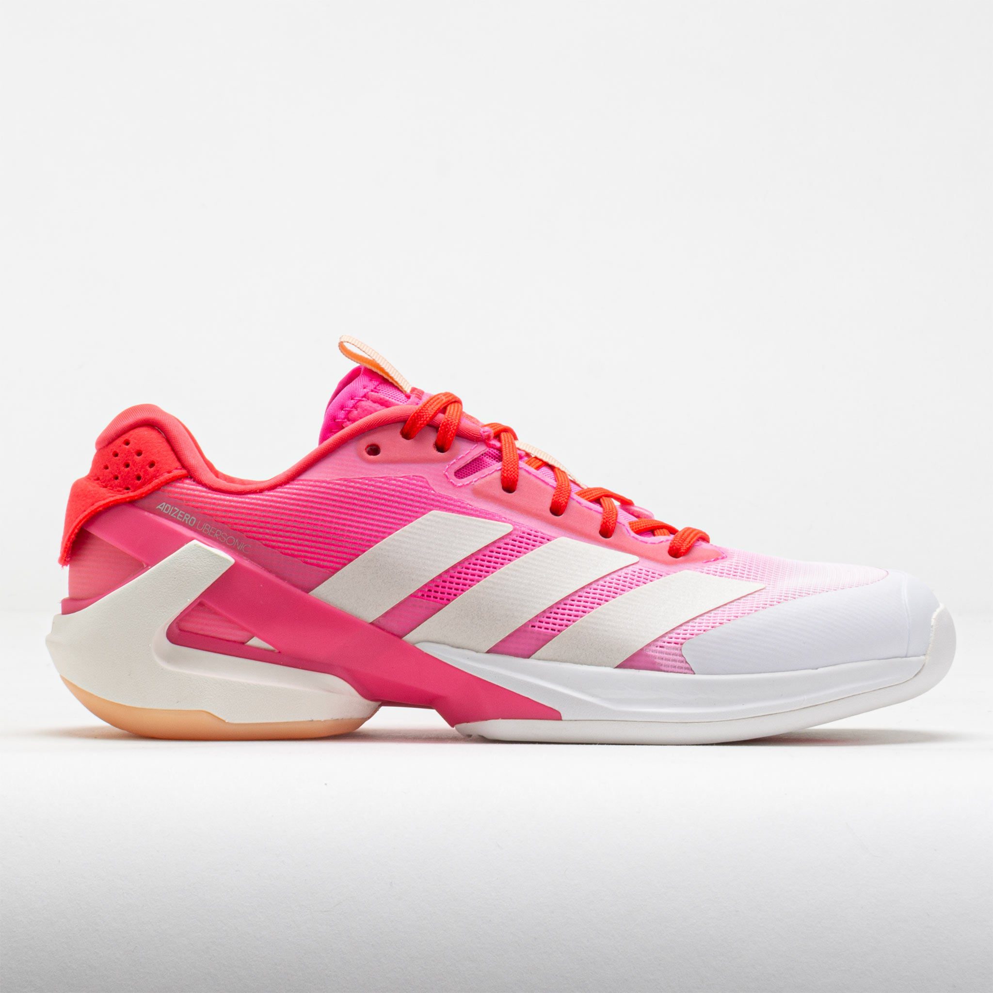 118182_3 adidas Adizero Ubersonic 5 Womens Lucid Pink/Champagne Metallic/Red - Image 1