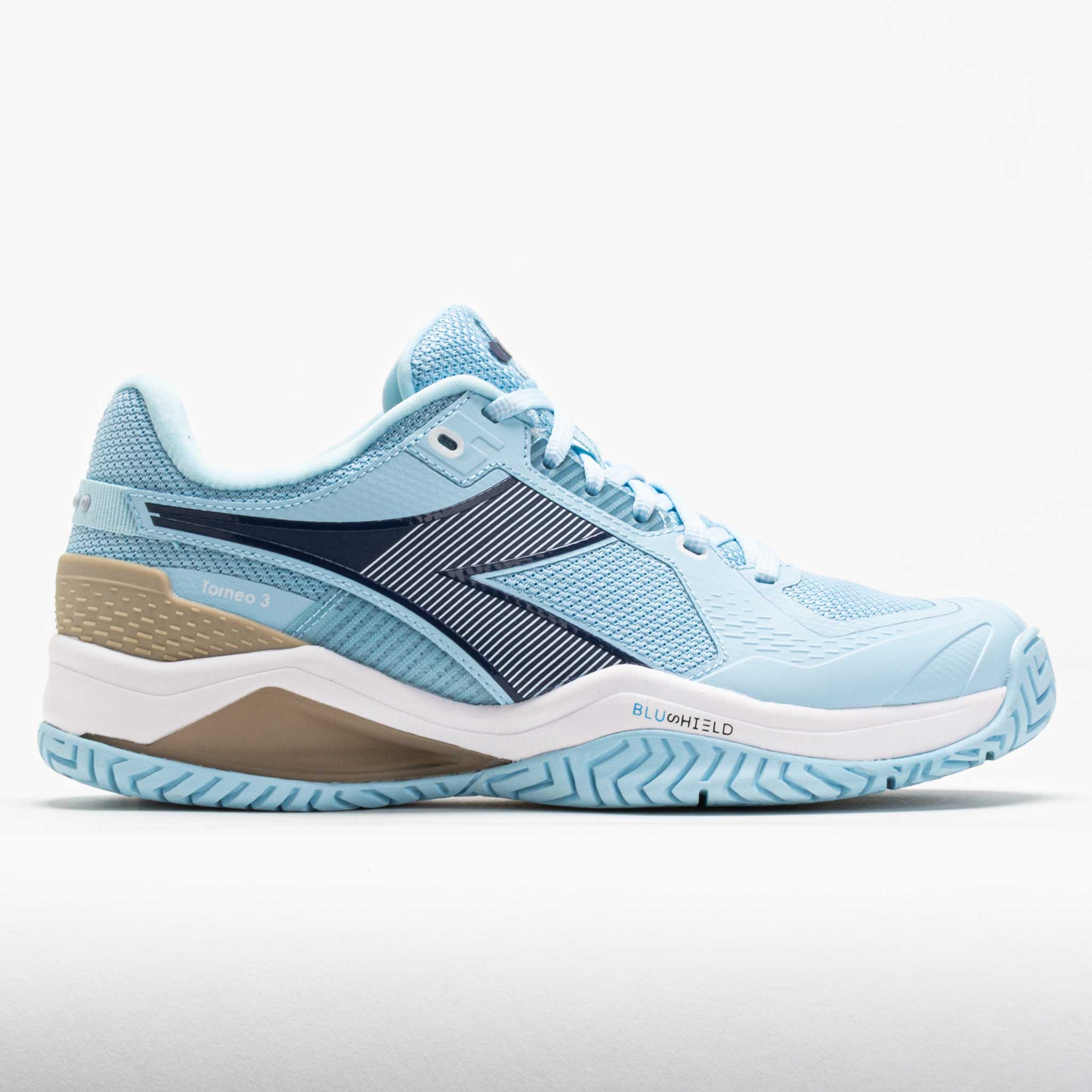 118323_3 Diadora Blushield Torneo 3 AG Womens Corydalis Blue/Black Iris - Image 1