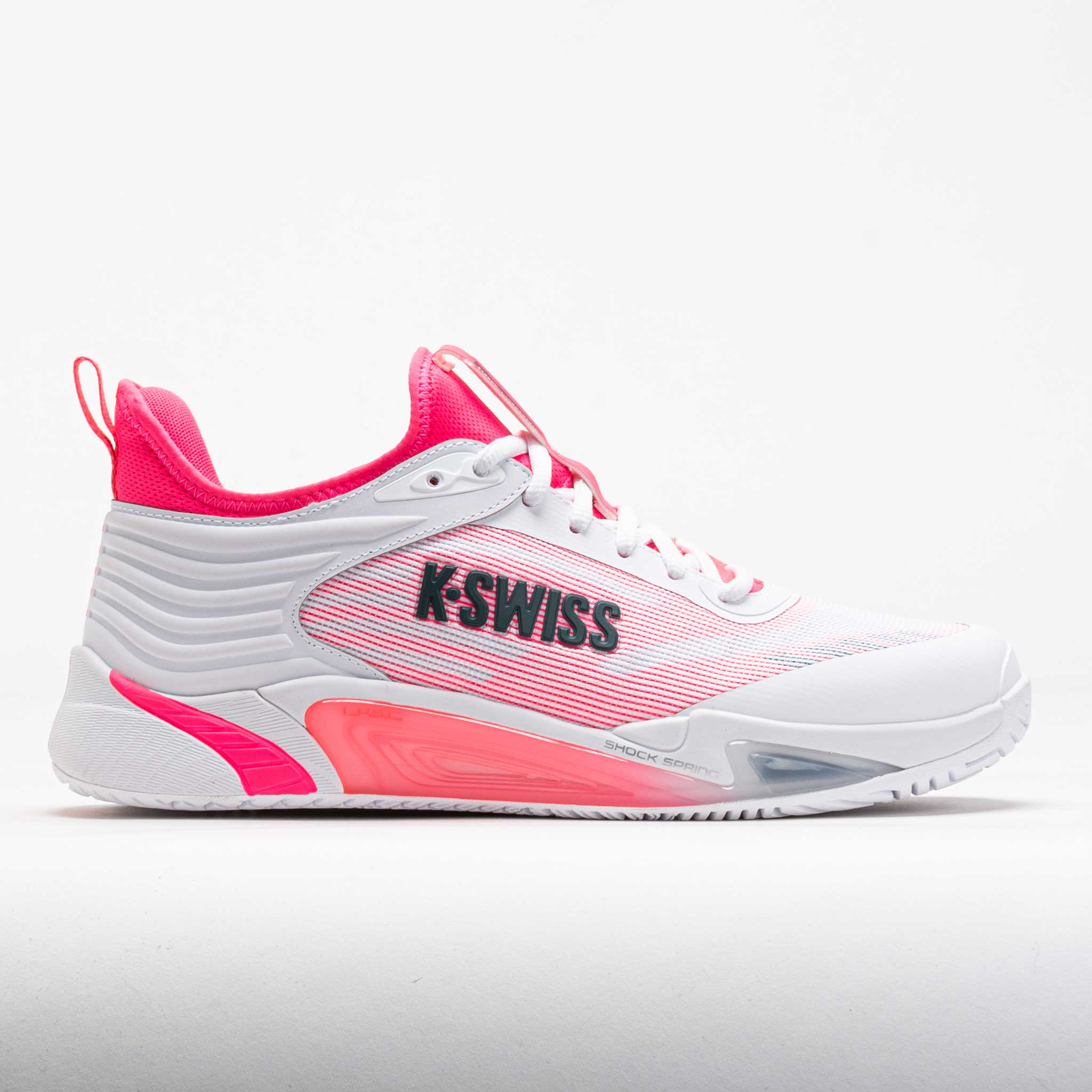 118419_3 K-Swiss Hypercourt Pinnacle Mens White/Neon Blaze/Stargazer - Image 1