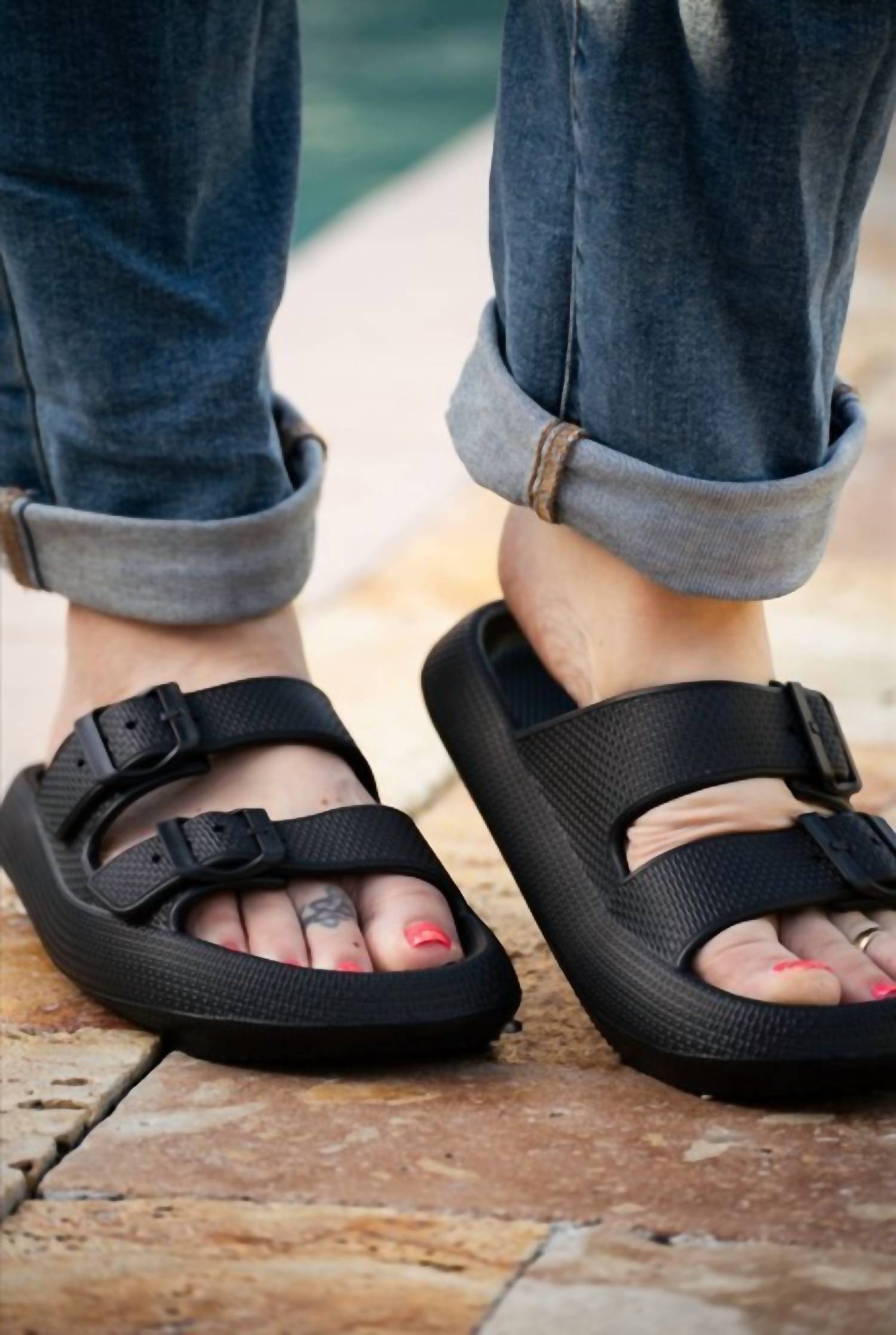 1358a6ff-e936-4ce4-b253-fb3e42e70b67-upscale_15k-1500x1500-70 Julia Rose - Buckle Slides Sandal - Image 1
