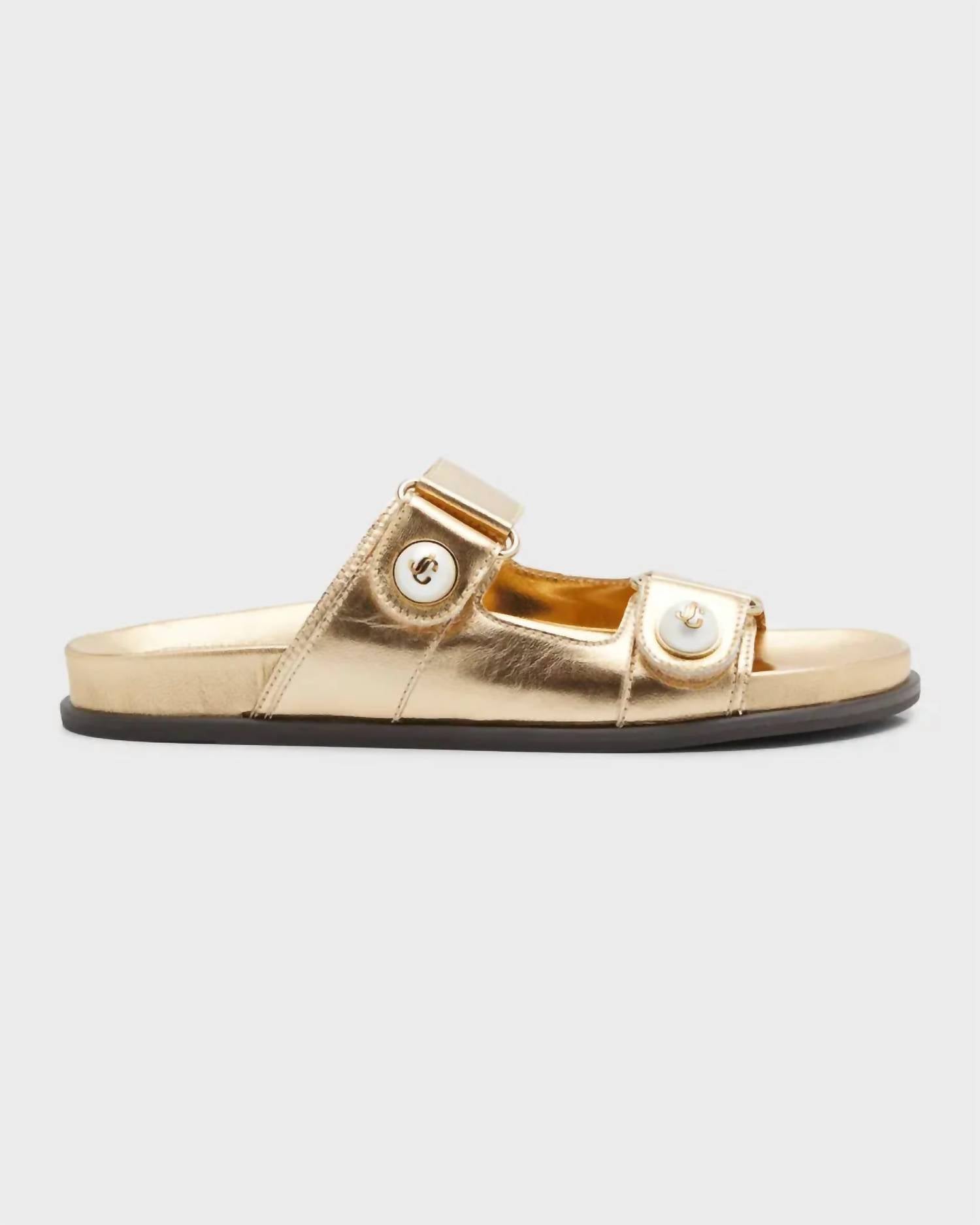 21b20053-5448-43fb-975f-5e819a23a559-upscale_15k-1500x1500-70 Jimmy Choo - Women's Fayence Metallic Slide - Image 1