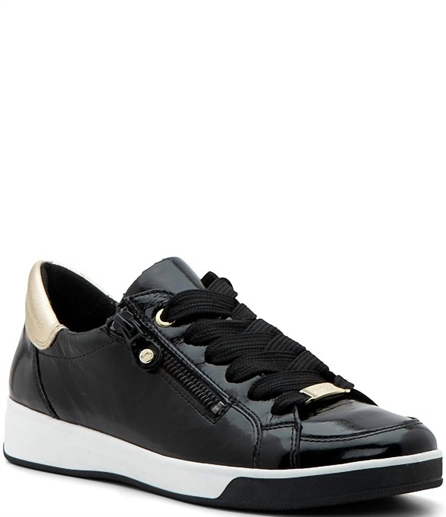 23312996-8482-4b11-bb40-ef2e9bf353fa-upscale_15k-1500x1500-70 Ara - Women Rei Low Leather Zip Sneakers - Image 1