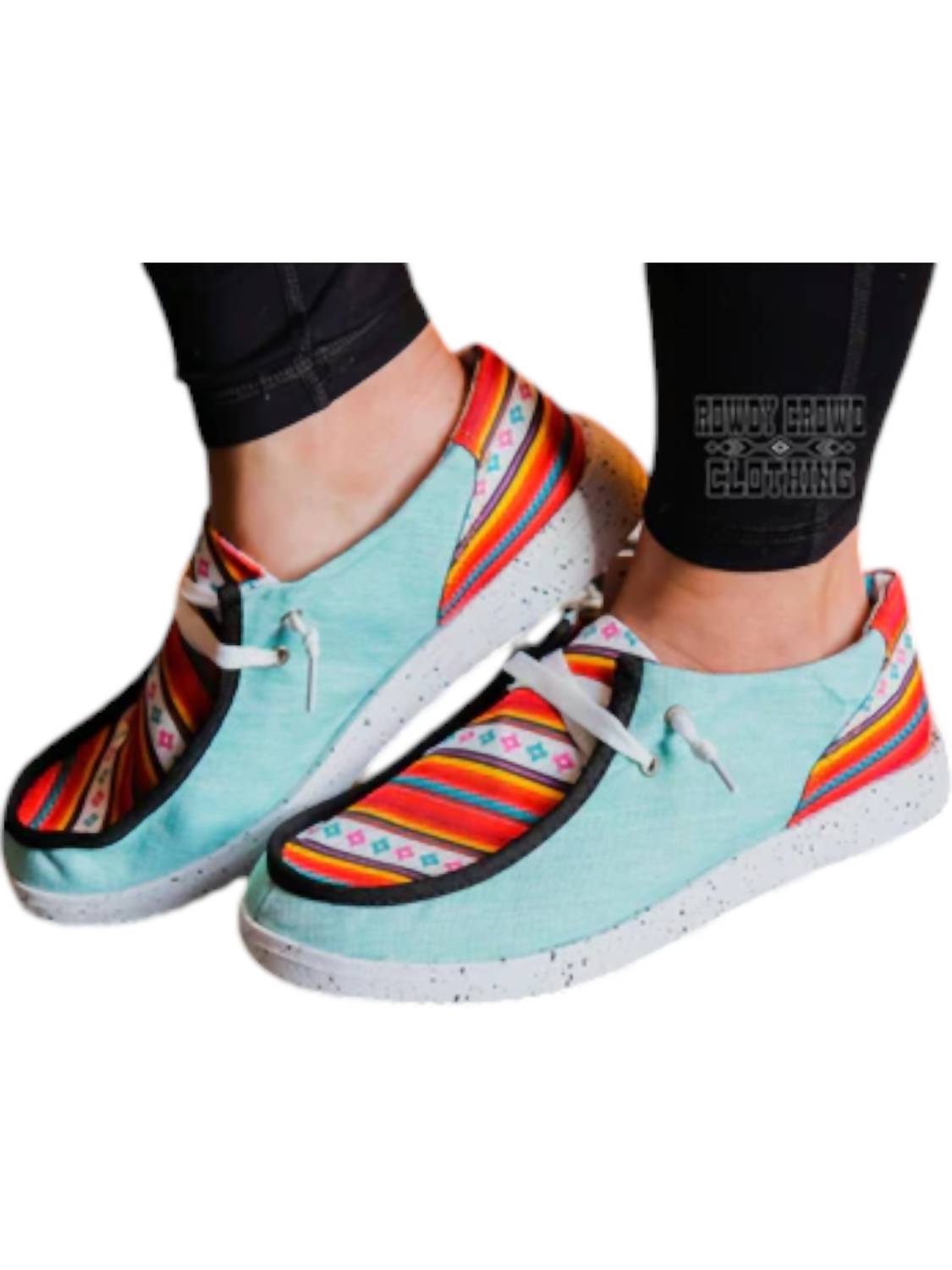 405d7971-465e-4843-b7f6-ccdfe1d98fa4-upscale_15k-1500x1500-70 Rowdy Crowd - Women's Sunset Serape Shoes - Image 1