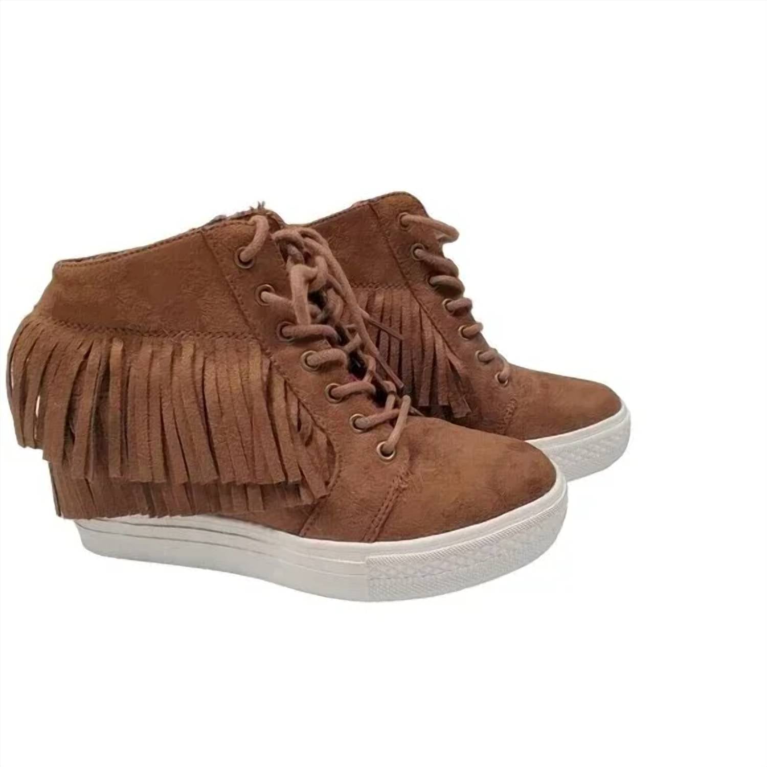 4547c5ed-3dab-4e0f-adf4-81c014673d02-upscale_15k-1500x1500-70 Not Rated - Women's Nick Fringe Sneaker Wedge - Image 1