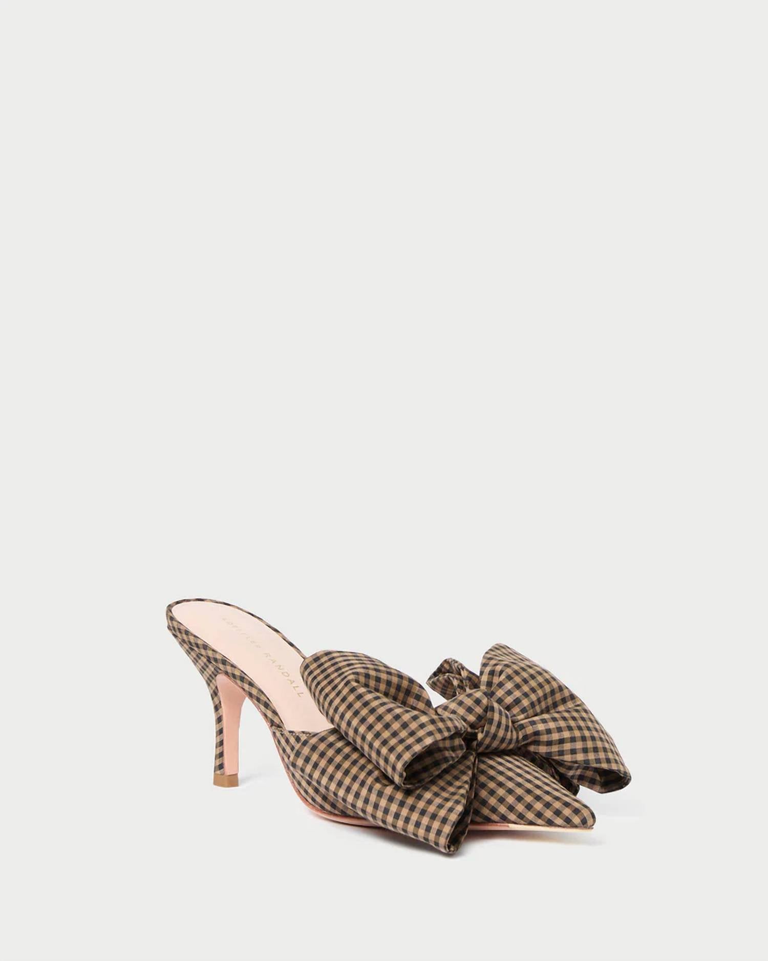 4e20a0e1-c06f-4585-8407-426bc53aaa57-upscale_15k-1500x1500-70 Loeffler Randall - Women's Margot Gingham Bow Mule Pumps - Image 1
