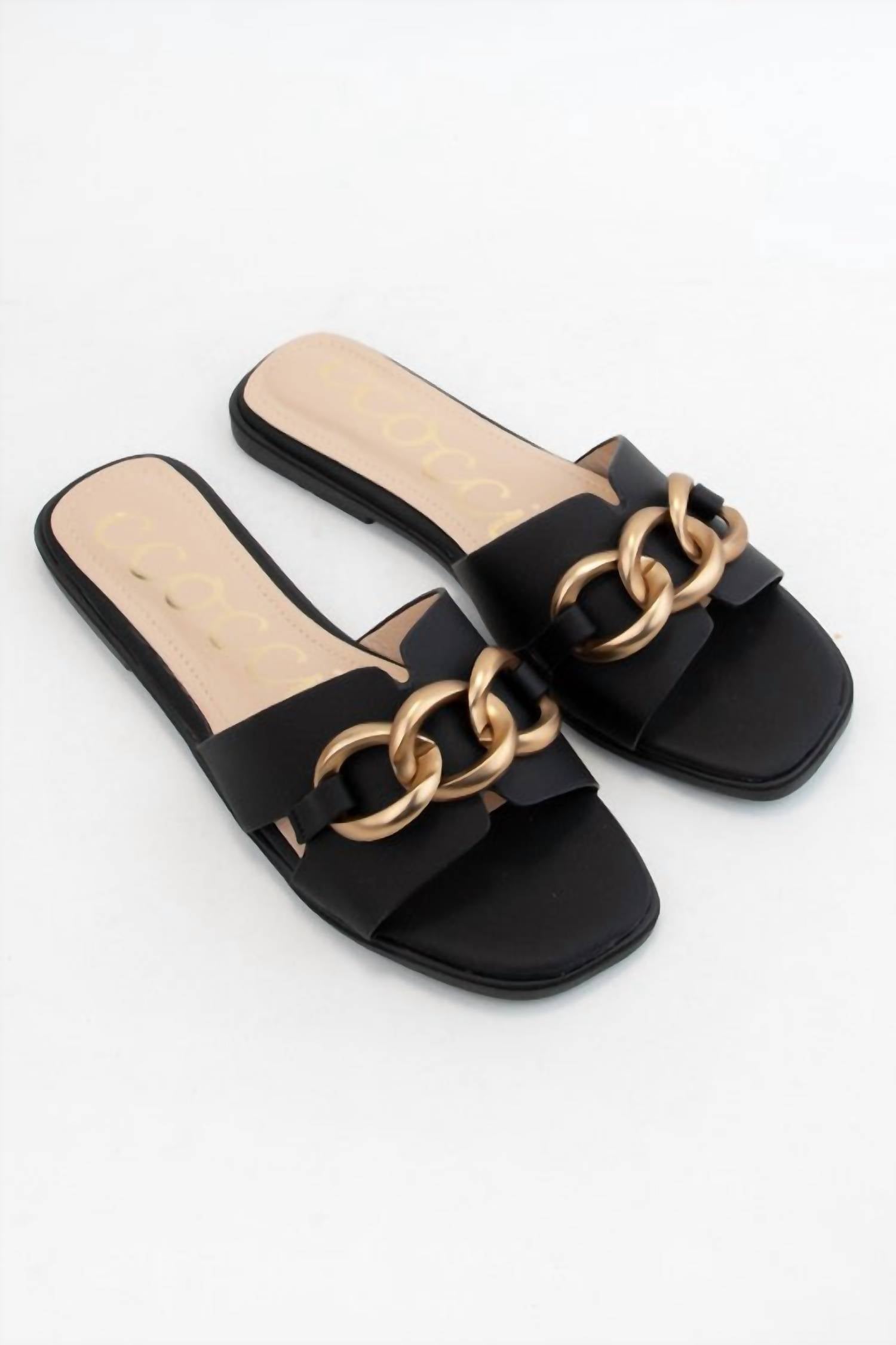 4eac530d-d06b-46f2-9750-506917b4ae41-upscale_15k-1500x1500-70 Ccocci - Women's Baylor Chain Link Sandal - Image 1