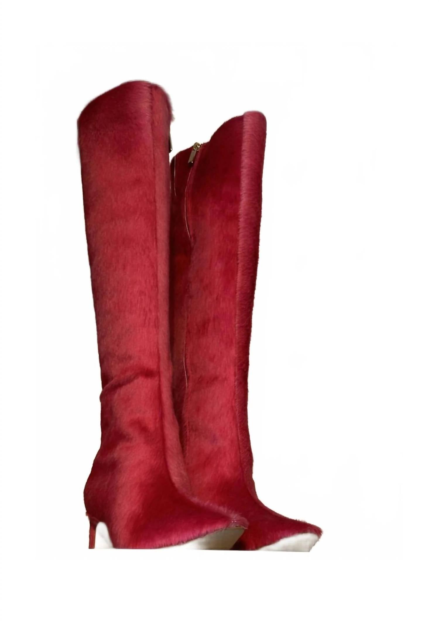 62b35870-f87e-4fb2-9e73-82c0a1f6c128-upscale_15k-1500x1500-70 Carrano - Women's Lipstick Suede Boot - Image 1