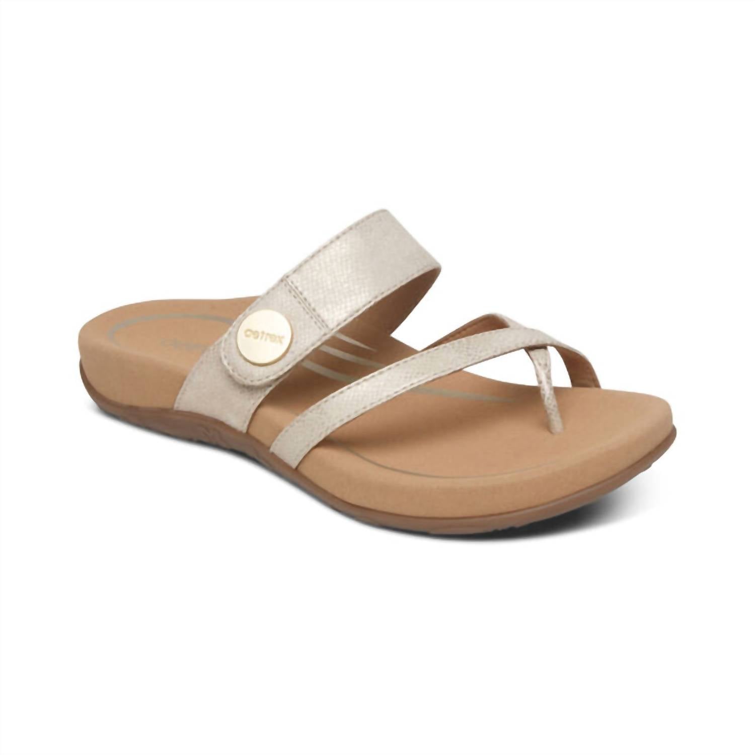 62f0fdc6-09fb-44eb-89ac-db8573a02949-upscale_15k-1500x1500-70 Aetrex - Women's Izzy Adjustable Slide Sandal - Image 1