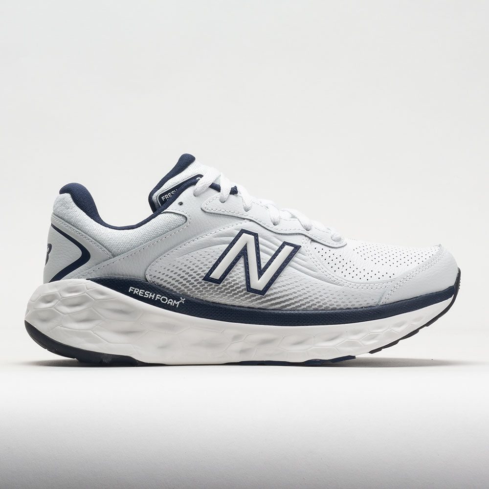 631412_3 New Balance Fresh Foam X 840v1 Leather Mens White/Team Navy - Image 1