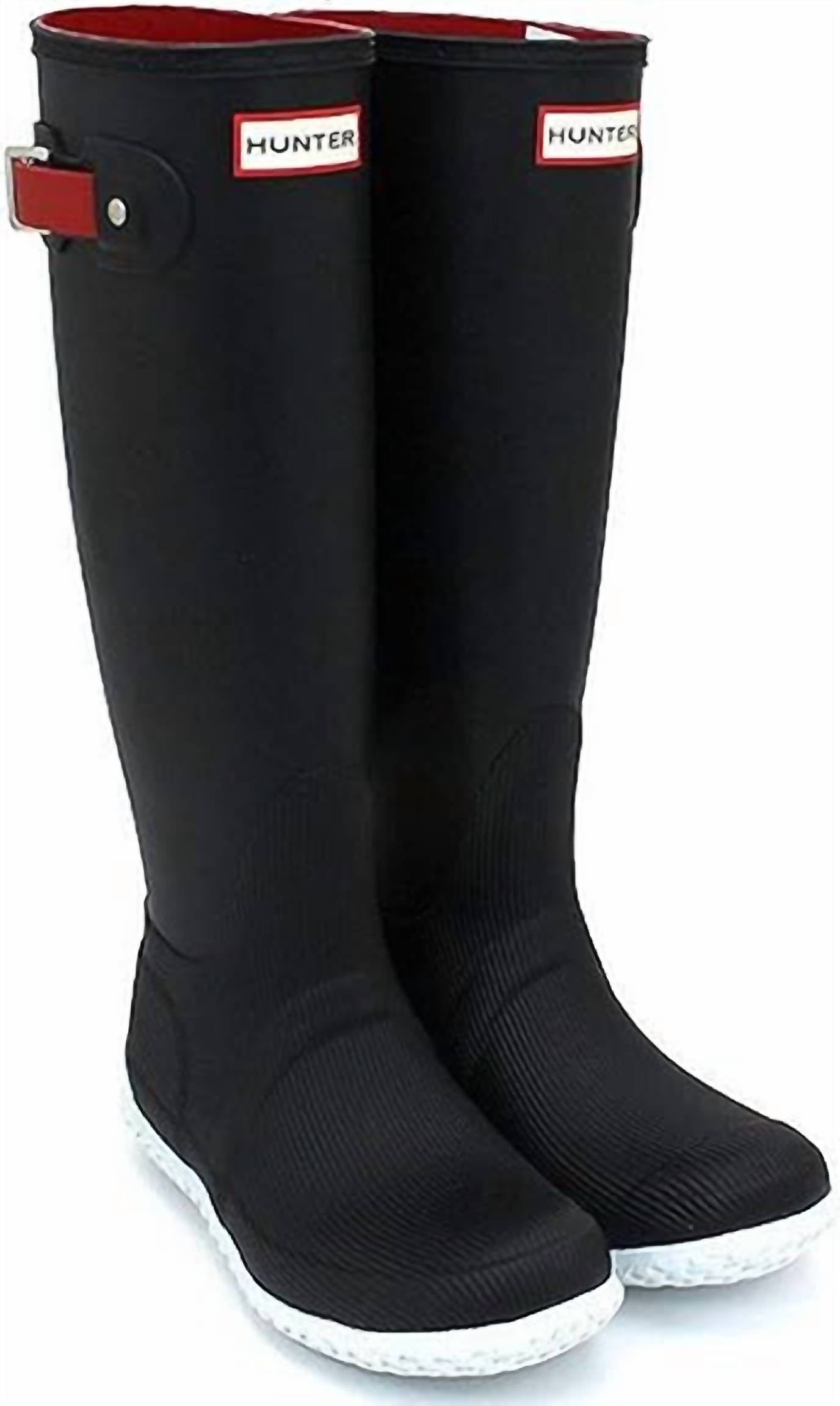 8df80e17-ee62-458b-90ff-0d5201f3eb8c-upscale_15k-1500x1500-70 Hunter - Women's Original Flat Heel Calendar Sole Tall Rain Boots - Image 1
