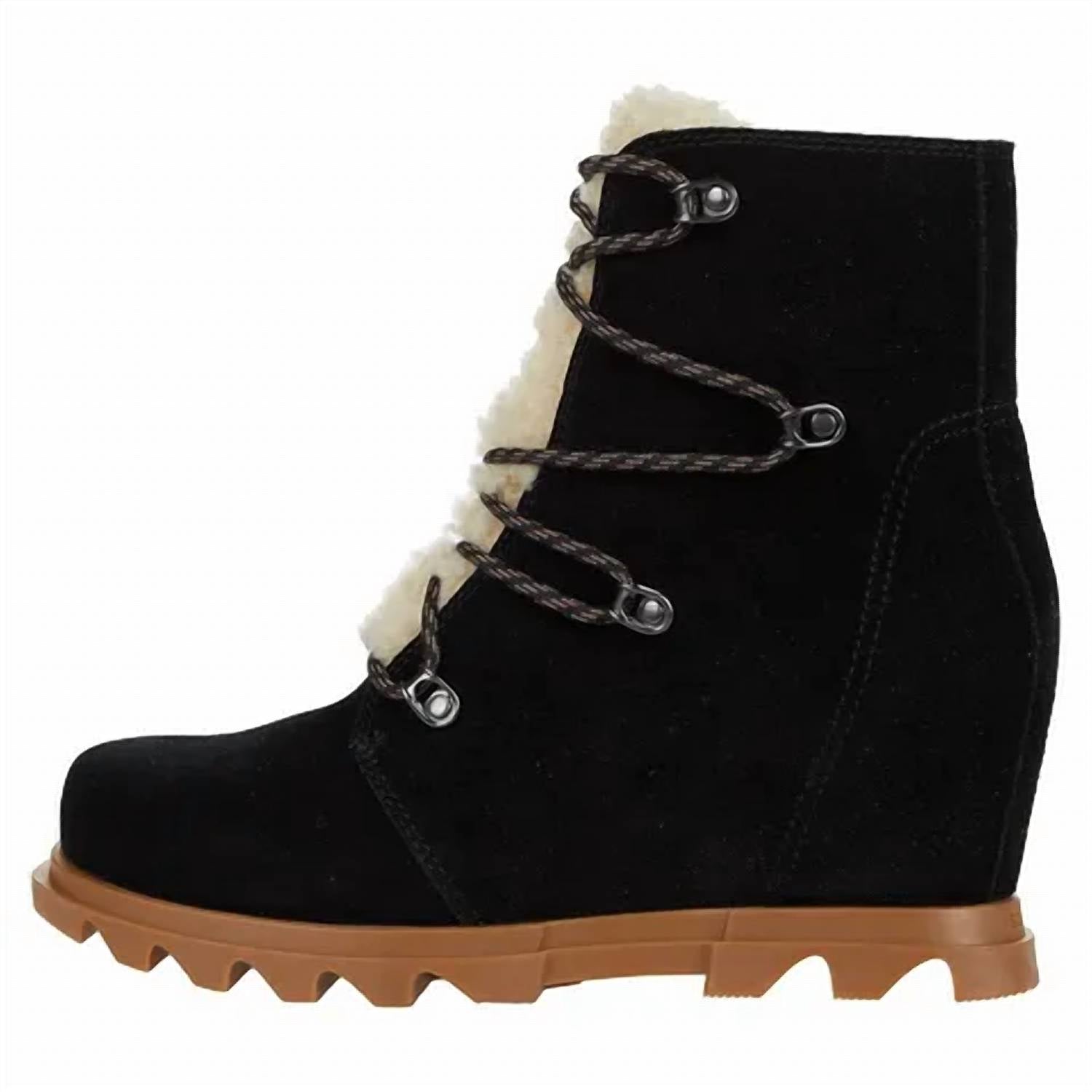 8fc1166b-ec9a-44be-bf33-7672e3fde126-upscale_15k-1500x1500-70 Sorel - Women Joan Of Arctic Wedge III Lace Cozy Boots - Image 1