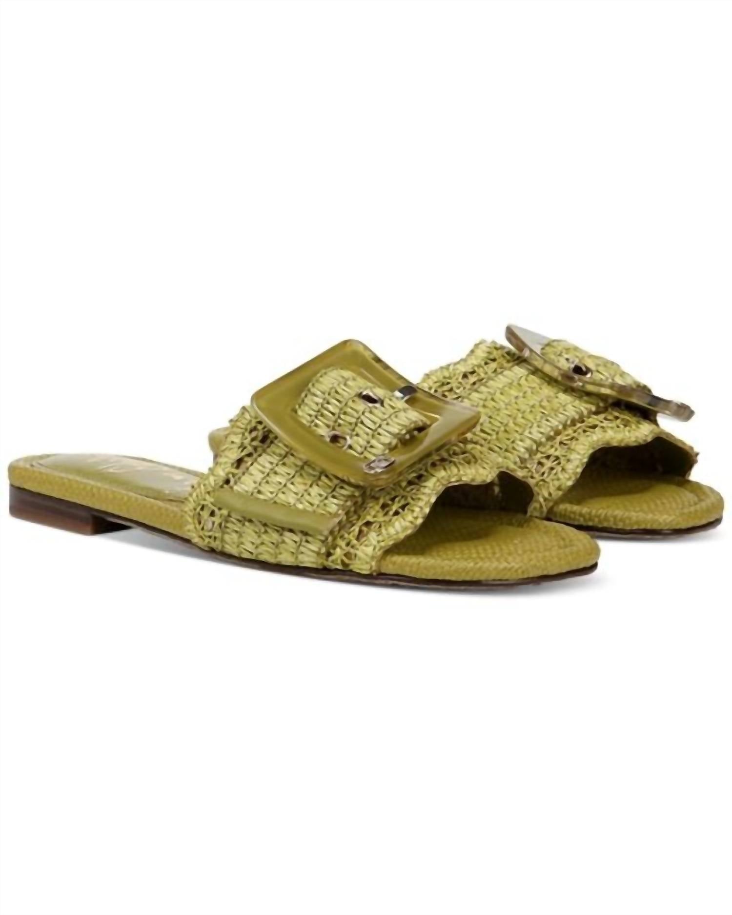 9d633203-1584-4551-bdf2-8419ba32d115-upscale_15k-1500x1500-70 Sam Edelman - Women's Bambi Raffia Buckle Slide Sandals - Image 1