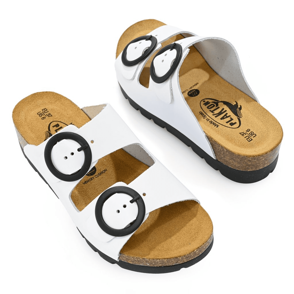 S475532-00004-13400 Plakton Cora Slide-on Dual Strap Adjustable Sandals - Image 1