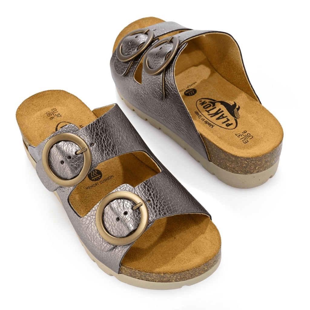S475532-82384-15900 Plakton Cora Slide-on Dual Strap Adjustable Sandals - Image 1