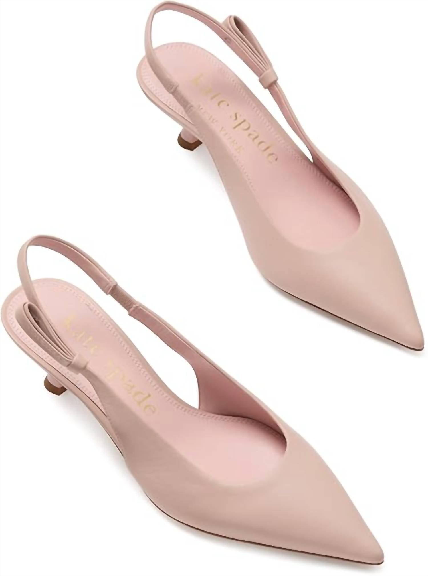 e2d07bb2-8940-47eb-b6ab-6940dabad5b6-upscale_15k-1500x1500-70 Kate Spade - Women Riley Slingback Smooth Leather Kitten Heel - Image 1