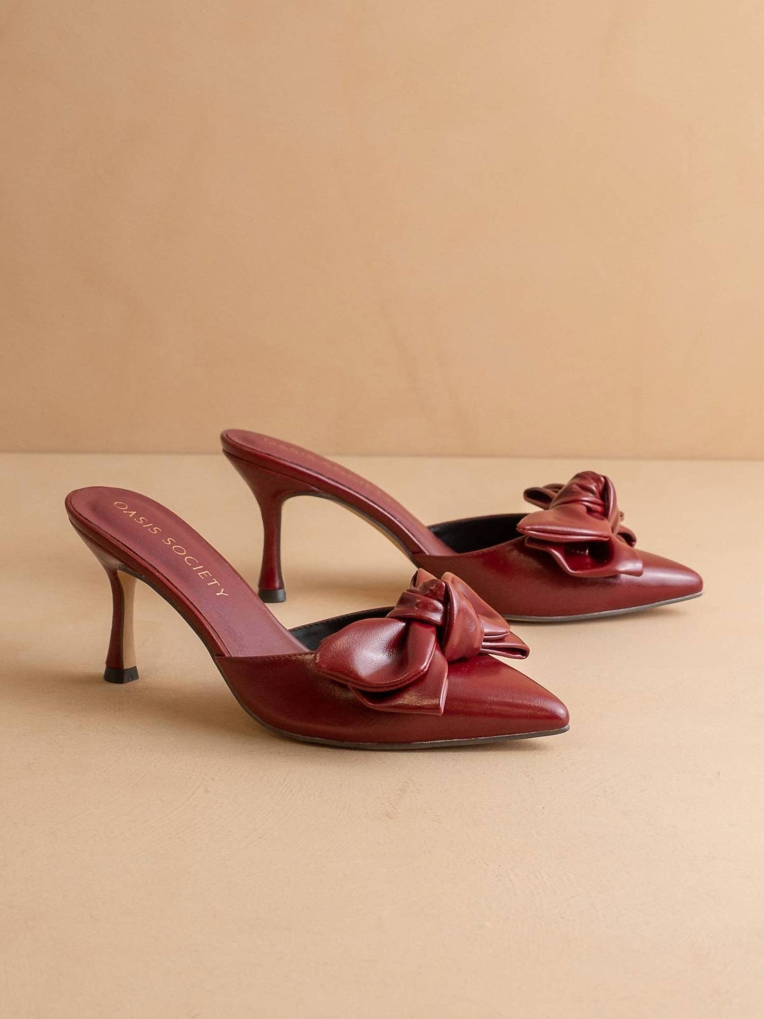 efdff793-ea30-4965-9abe-9a8ab7077df9-upscale_15k-1500x1500-70 Oasis Society - Women's The Jane Bow Accent Kitten Heel - Image 1
