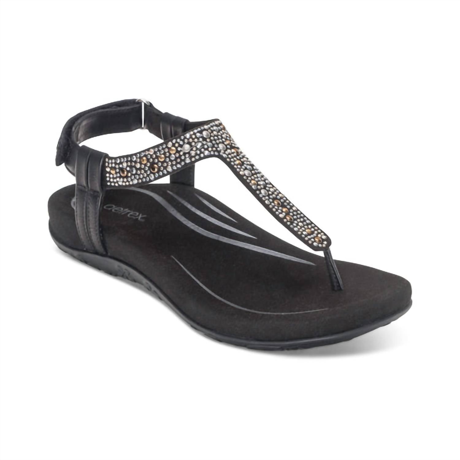 f1d6aa0d-2ba6-4d01-b8e3-32a0f3d254ac-upscale_15k-1500x1500-70 Aetrex - Women's Marni Slingback Thong Sandal - Image 1