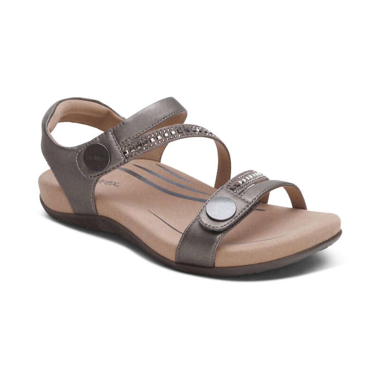 f775ba7e-d27b-4abf-afcd-b20d75f74acd-upscale_15k-1500x1500-70 Aetrex - Women's Jess Adjustable Quarter Strap Sandal - Image 1