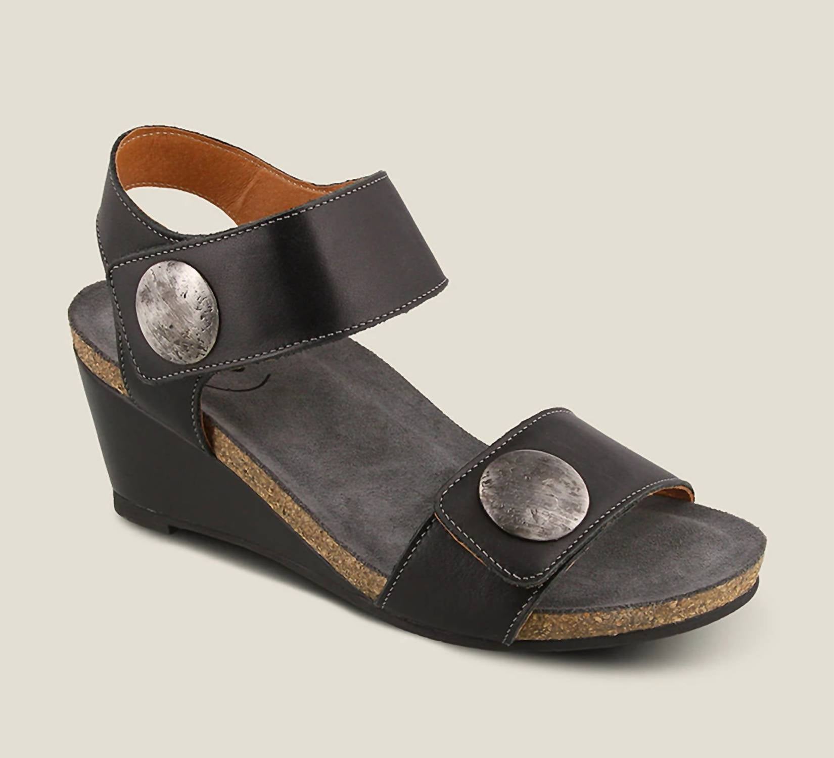 fec3b675-82a2-4472-85ae-4e34858998cf-upscale_15k-1500x1500-70 Taos - Women's Carousel 3 Leather Wedge Sandal - Image 1