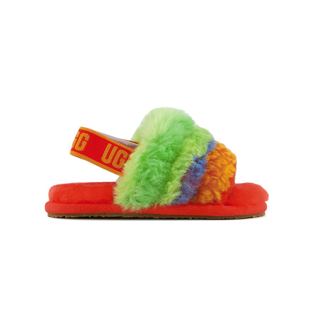 UGG_-Kids_-_Infant_-Fluff-Yeah-Slide-Cali-Collage-_1119841T-RSTR_-01 UGG - Kids' (Infant) Fluff Yeah Cali Collage Slippers (1119841T-RSTR) - Image 1