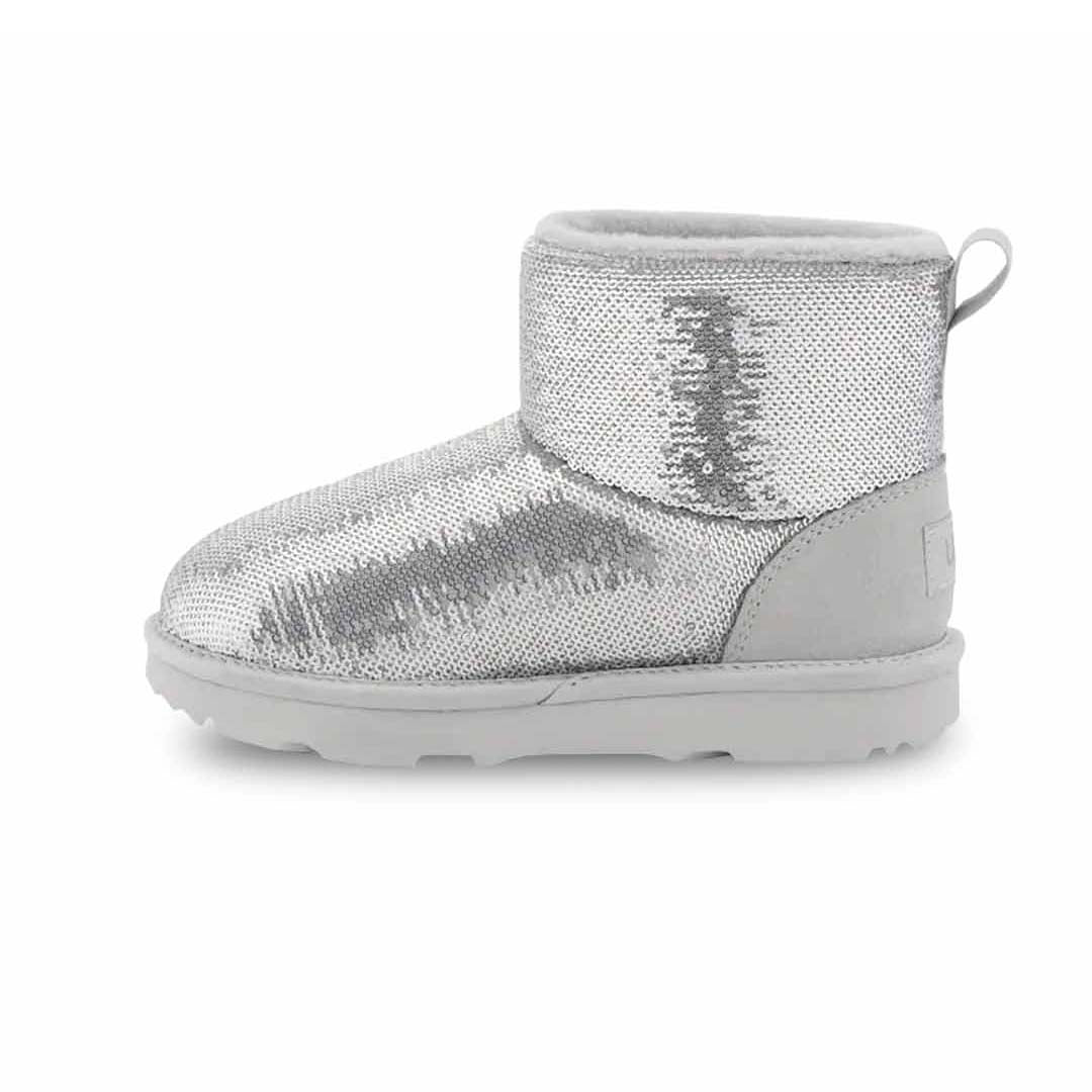 UGG - Kids' (Preschool & Junior) Classic Mini Mirror Ball Boots (1143708K-SLVR) - Image 4