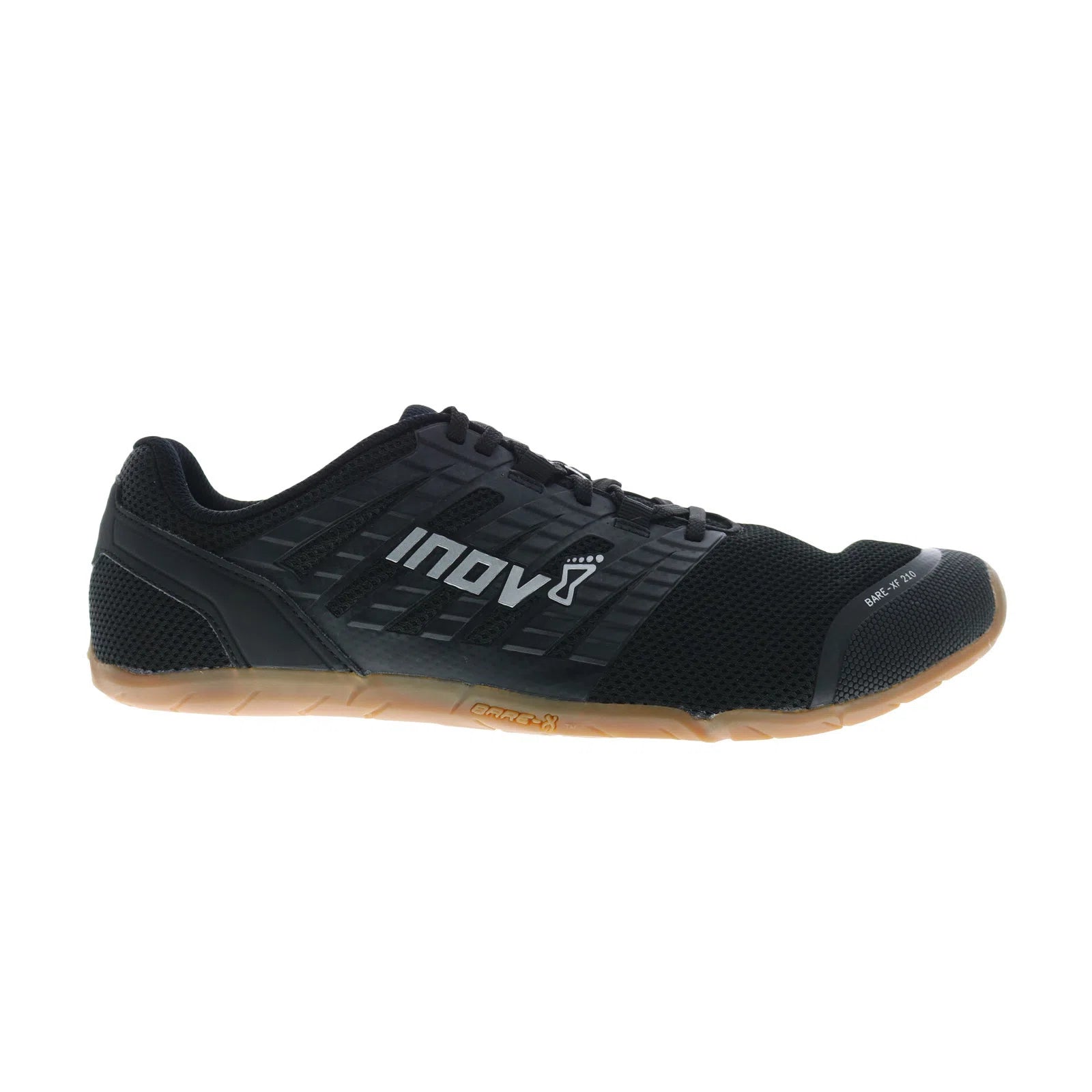 000983-bkgu_black_gum_reshoot_01 Inov-8 Bare-XF 210 V3 000983-BKGU Mens Black Athletic Cross Training Shoes - Image 1