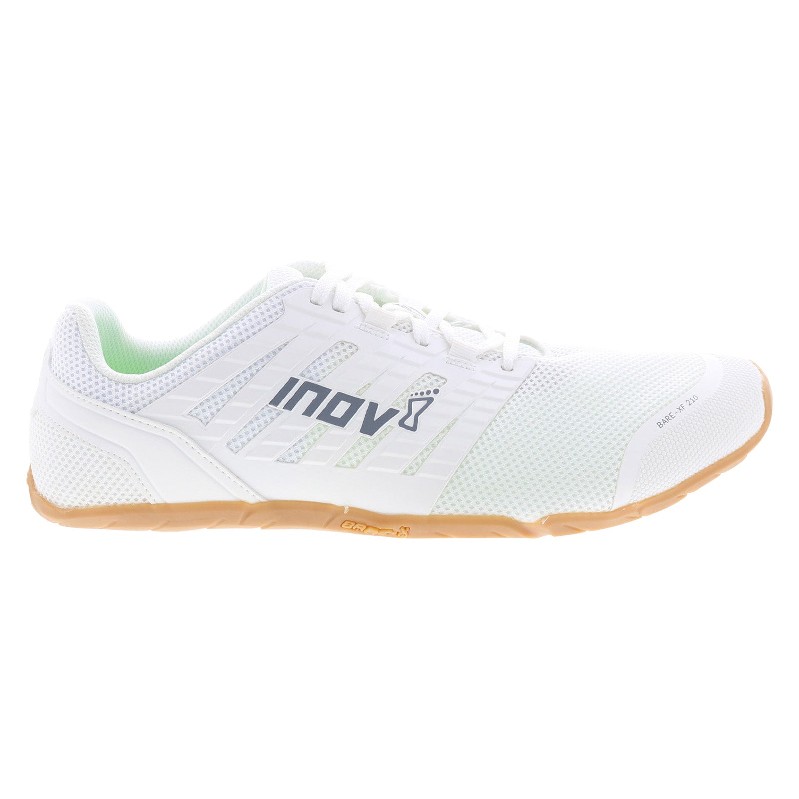 000983-whgu_bare-xf_210_v3_white_gum_reshoot_01 Inov-8 Bare-XF 210 V3 000983-WHGU Mens White Athletic Cross Training Shoes - Image 1
