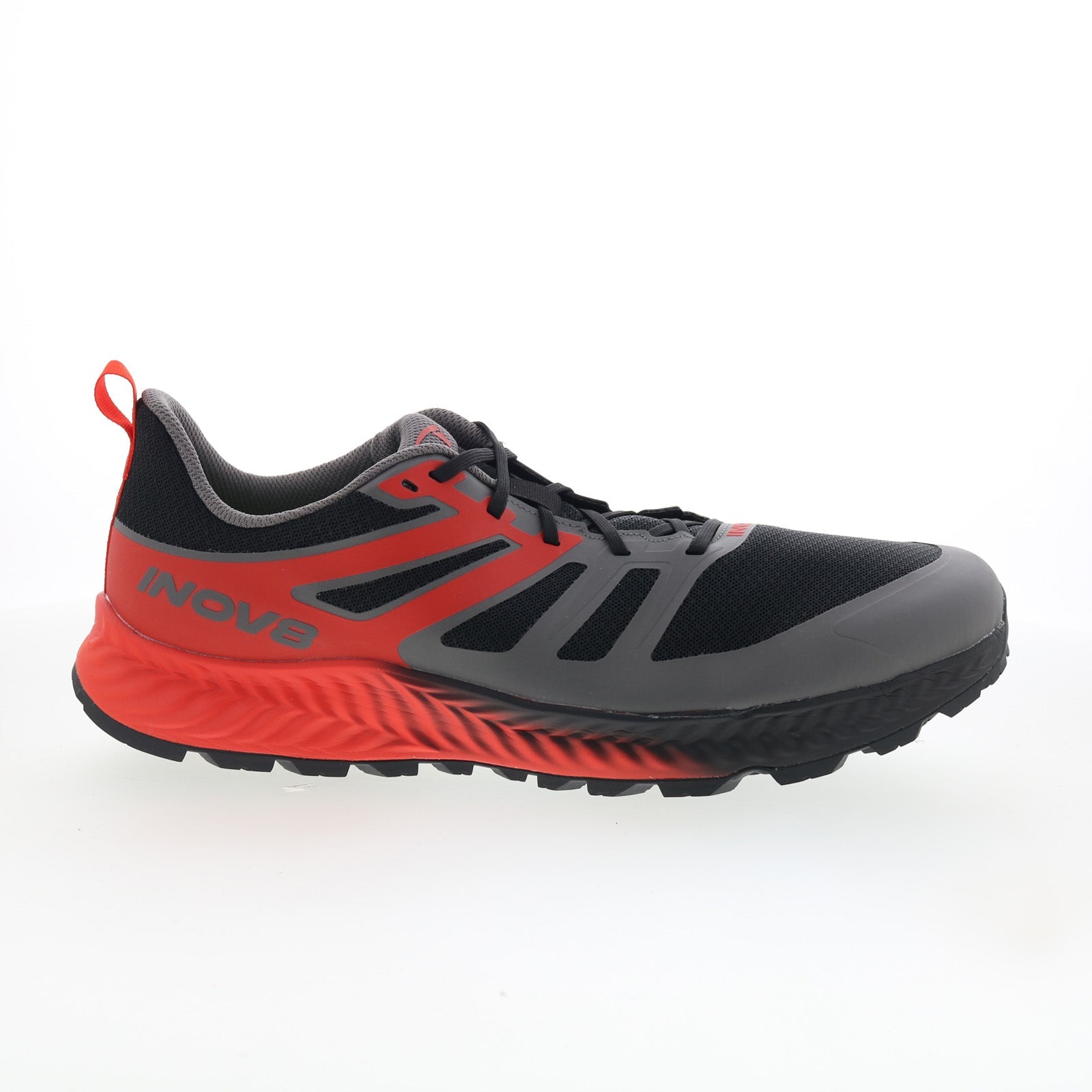 001148-bkfrdg_trailfly_black_fiery_red_dark_grey_01_75dfd7f1-1cc6-4dce-8be9-d086a9b61115 Inov-8 TrailFly 001148-BKFRDG Mens Black Synthetic Athletic Hiking Shoes - Image 1