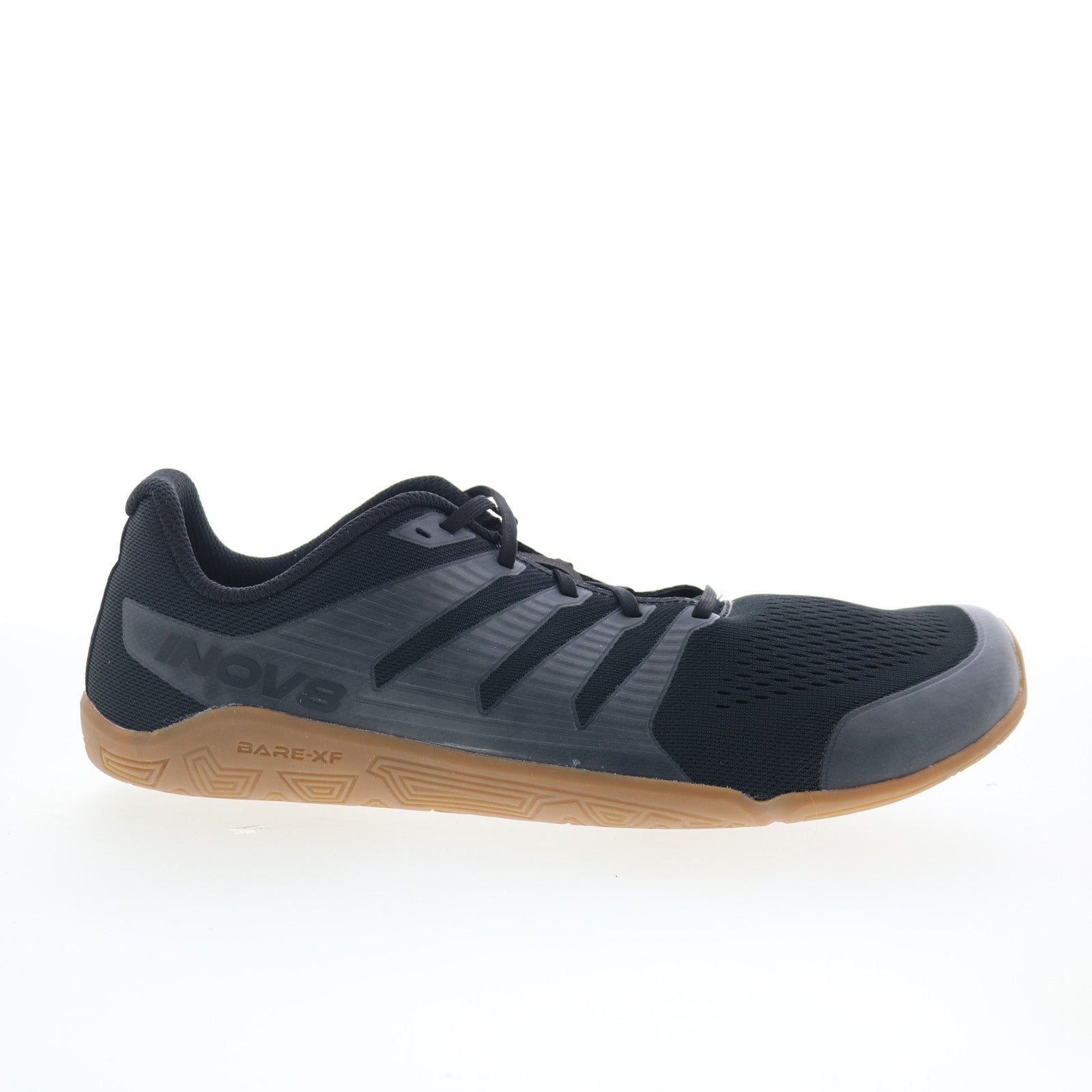 001154-bkgu_bare-xf_black_gum_01_c8e84c27-4d84-4aa5-91bb-5162f62fedeb Inov-8 Bare-XF 001154-BKGU Mens Black Wide Athletic Cross Training Shoes - Image 1