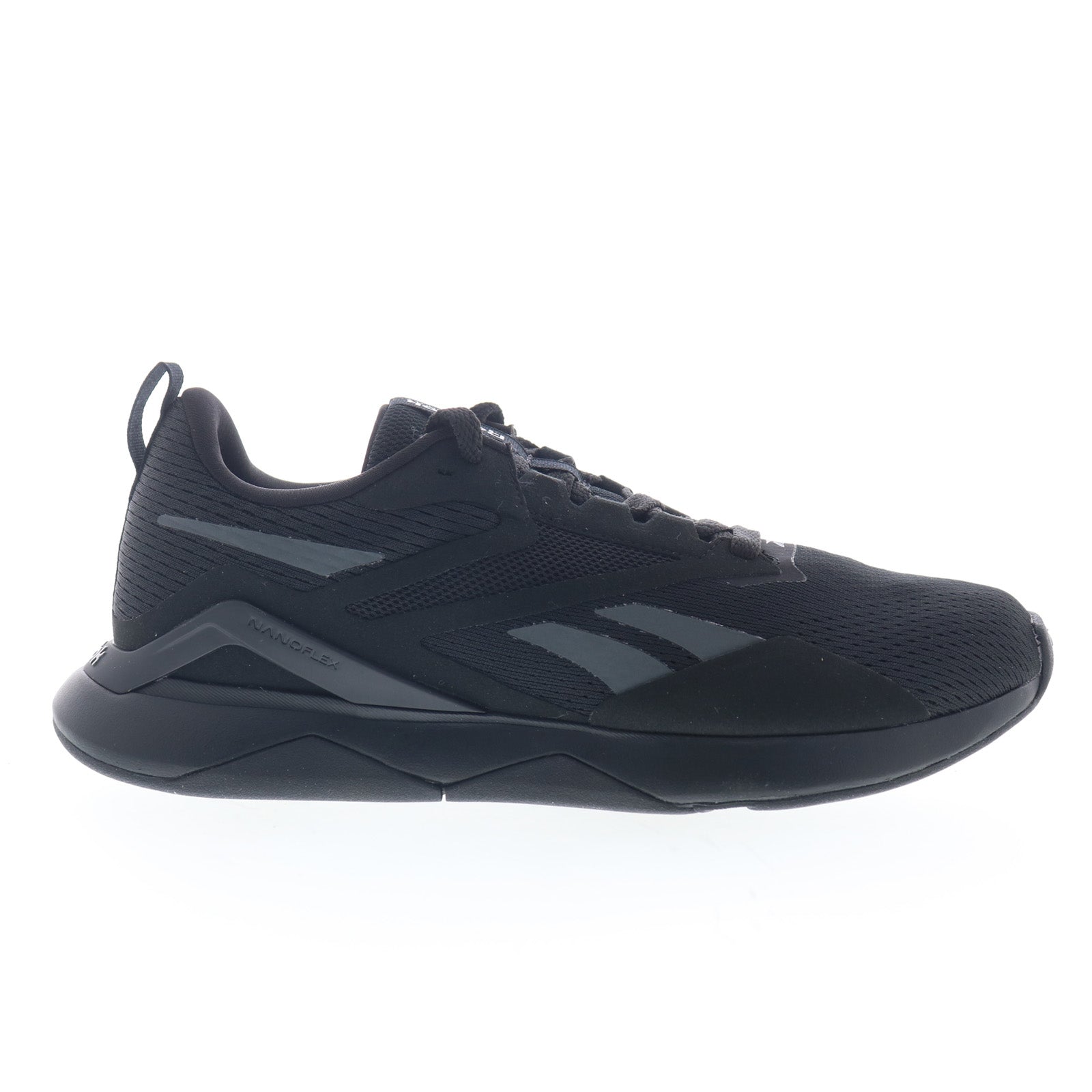 100033771_nanoflex_tr_2_cblack_cblack_cdgr_01_9874277e-c811-4017-a19e-9016e14675be Reebok Nanoflex TR 2 Mens Black Mesh Lace Up Athletic Cross Training Shoes - Image 1