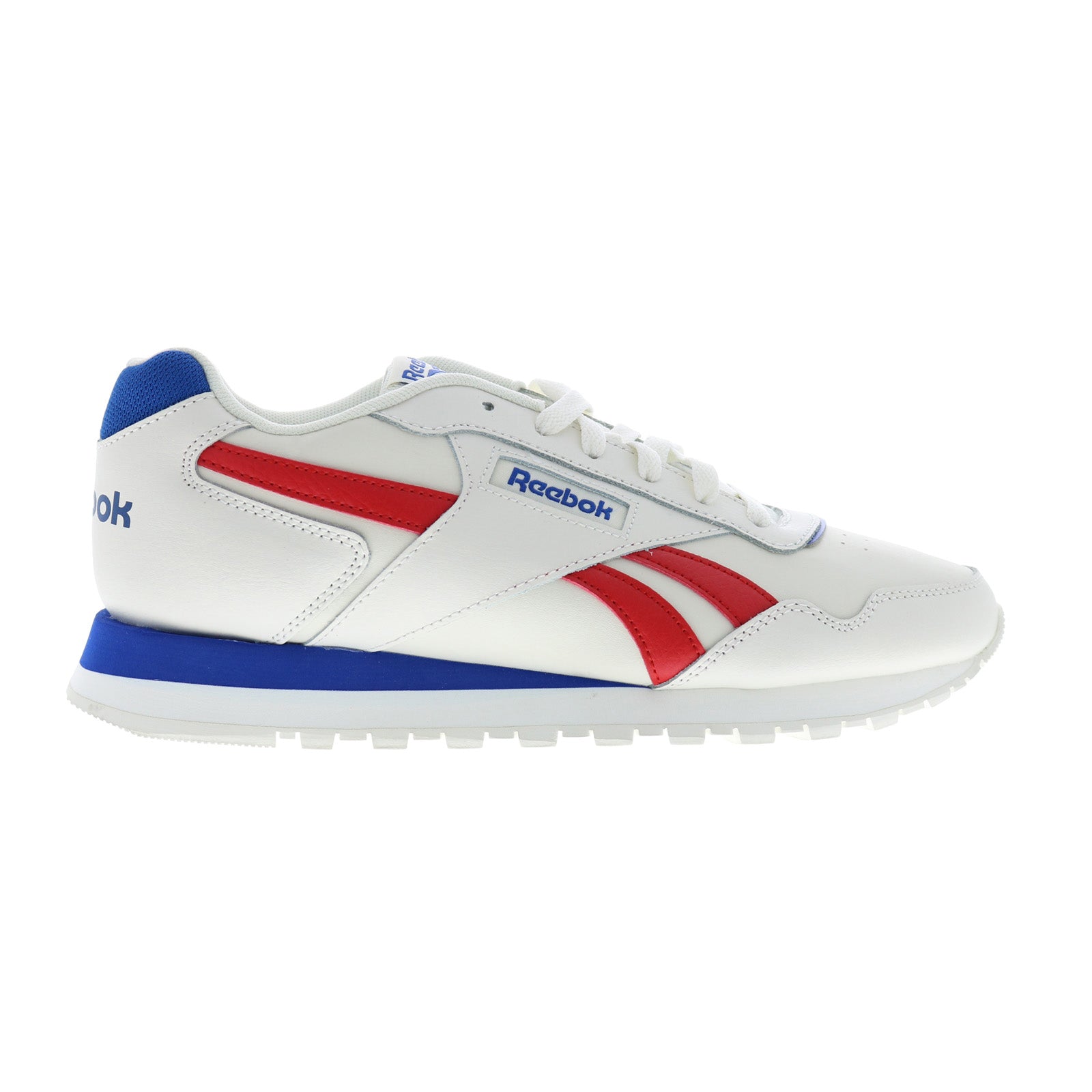 100069635_chalk_vecred_reshoot_01 Reebok Glide Mens Beige Leather Lace Up Lifestyle Sneakers Shoes - Image 1