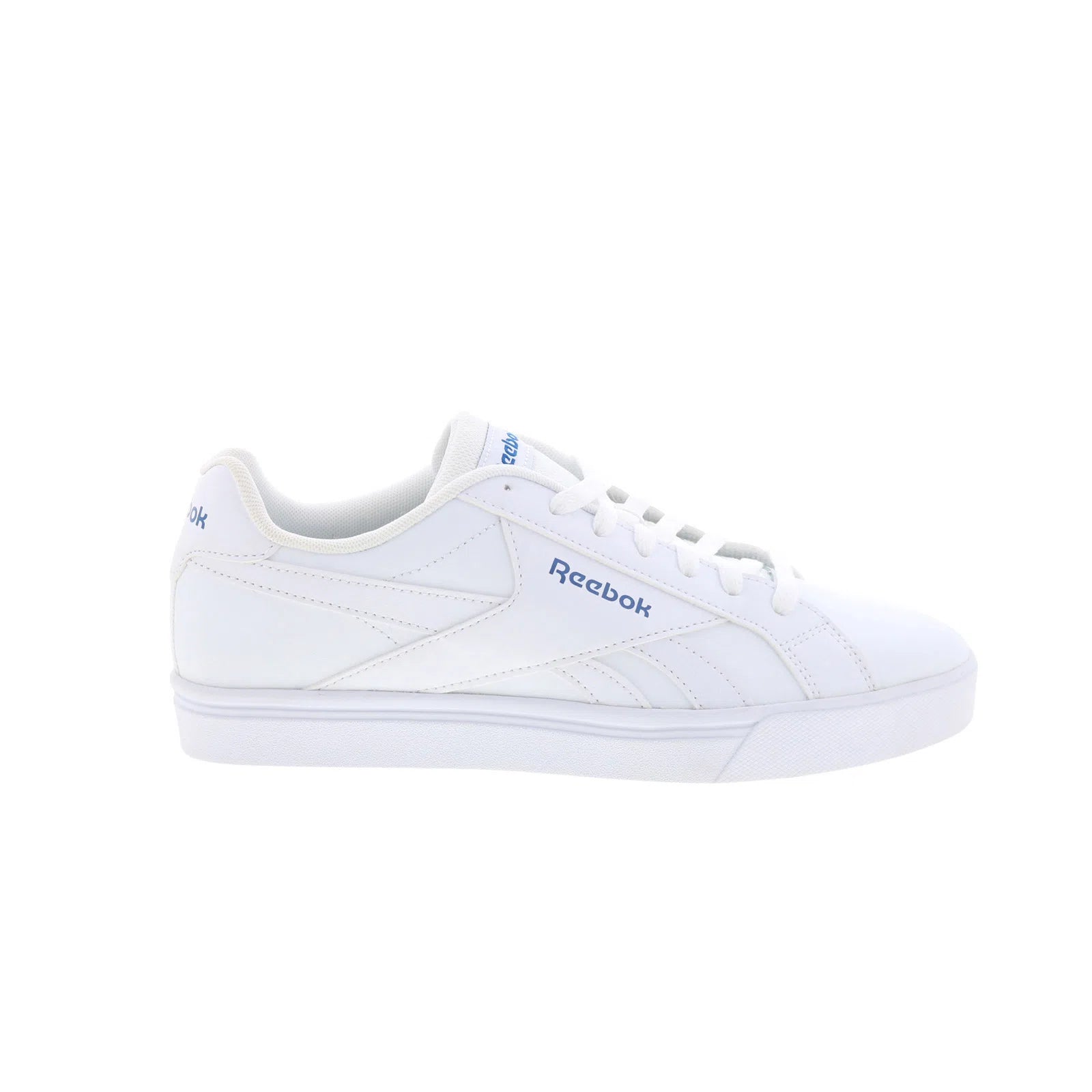 100070333_reebok_royal_complete3low_ftwwht_ftwwht_vecb_reshoot_01 Reebok Royal Complete 3 Low Mens White Leather Lifestyle Sneakers Shoes - Image 1