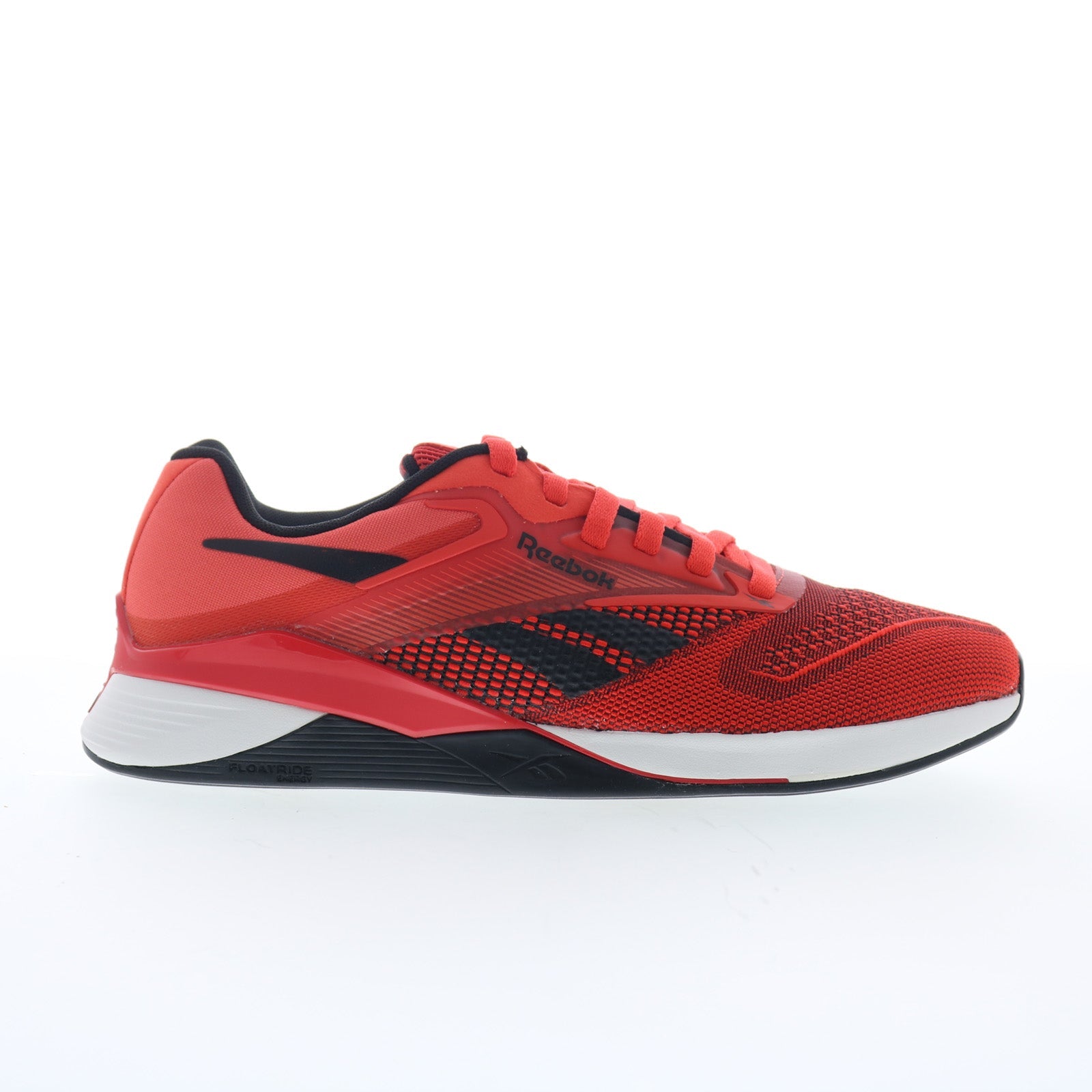 100074181_nano_x4_dynred_black_purgr_01_147a48f2-bc09-41e6-9828-12456cfb4c24 Reebok Nano X4 Mens Red Mesh Lace Up Athletic Cross Training Shoes - Image 1