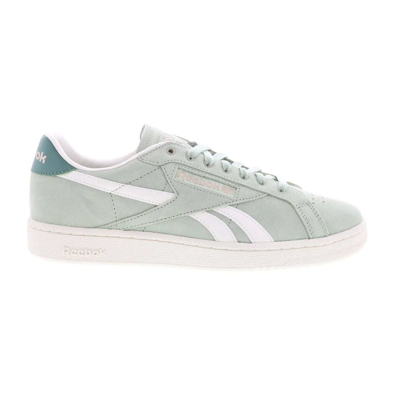 100074642_club_c_grounds_uk_vingre_chalk_tregr_reshoot_01 Reebok Club C Grounds UK Mens Green Suede Lace Up Lifestyle Sneakers Shoes - Image 1