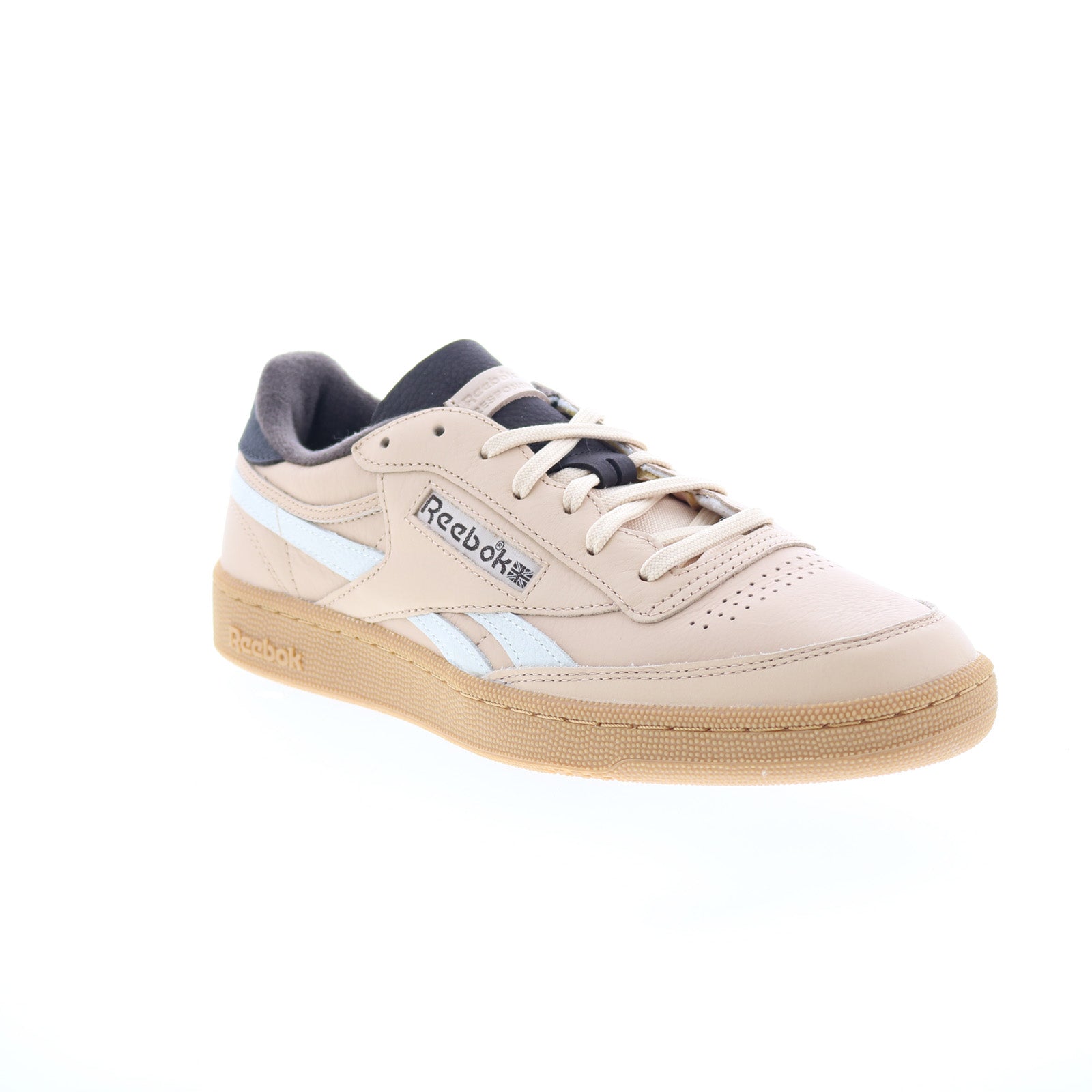 Reebok Club C Revenge Vintage Mens Beige Leather Lifestyle Sneakers Shoes - Image 2