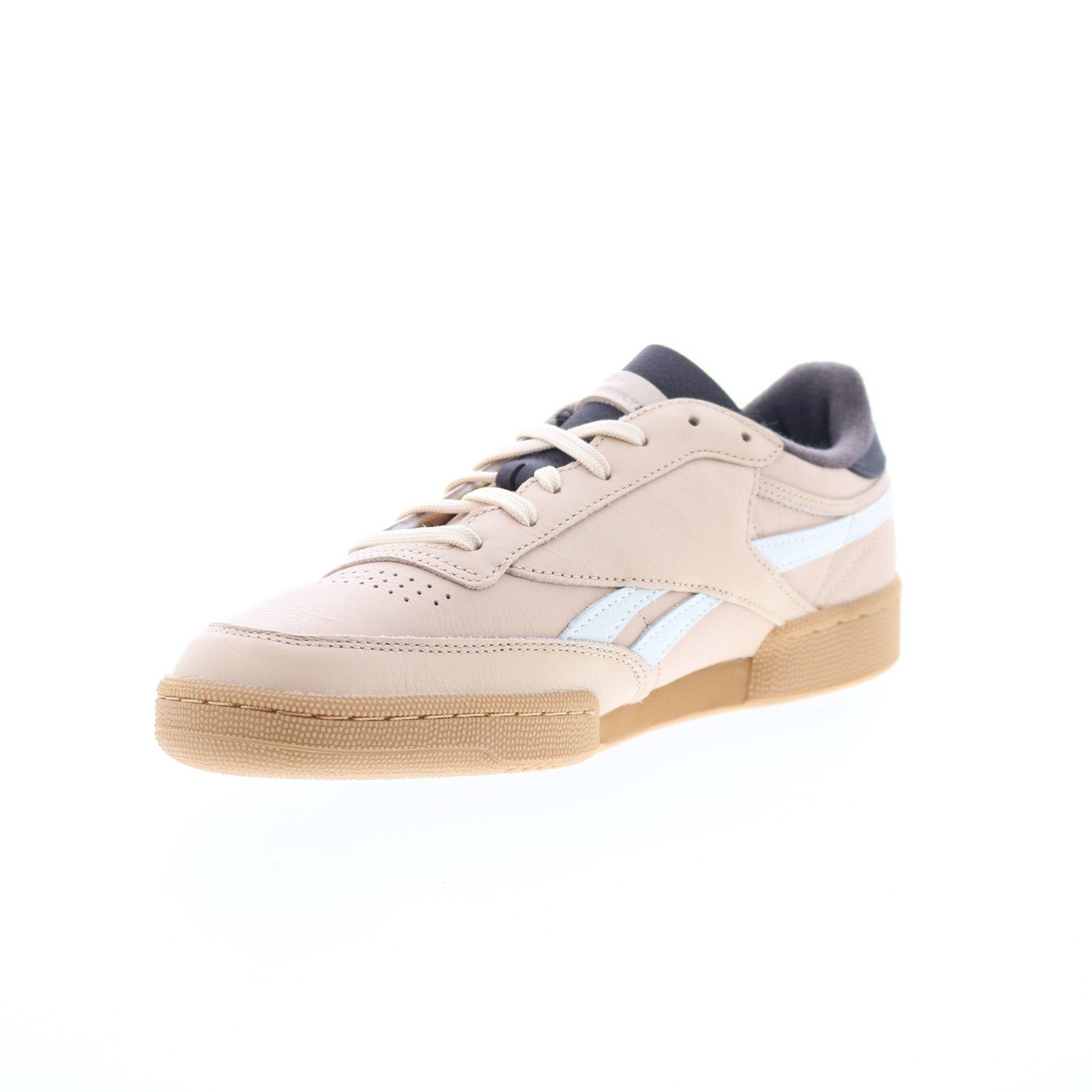 Reebok Club C Revenge Vintage Mens Beige Leather Lifestyle Sneakers Shoes - Image 4