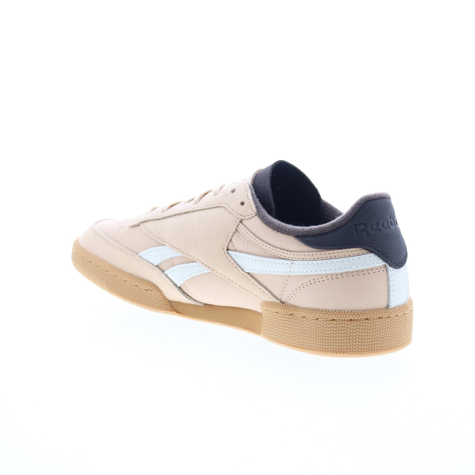 Reebok Club C Revenge Vintage Mens Beige Leather Lifestyle Sneakers Shoes - Image 6